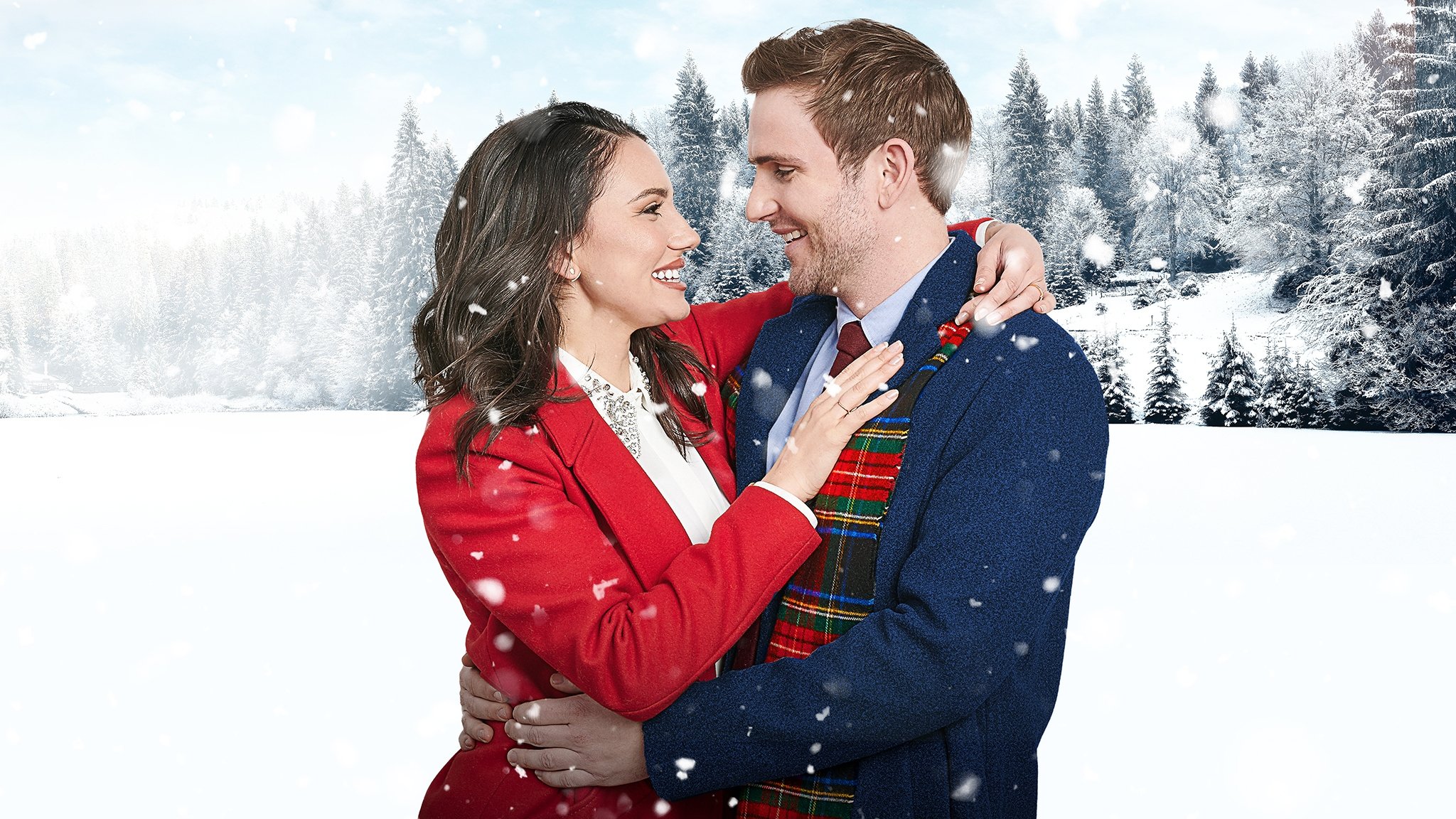 Falling in Love at Christmas Background