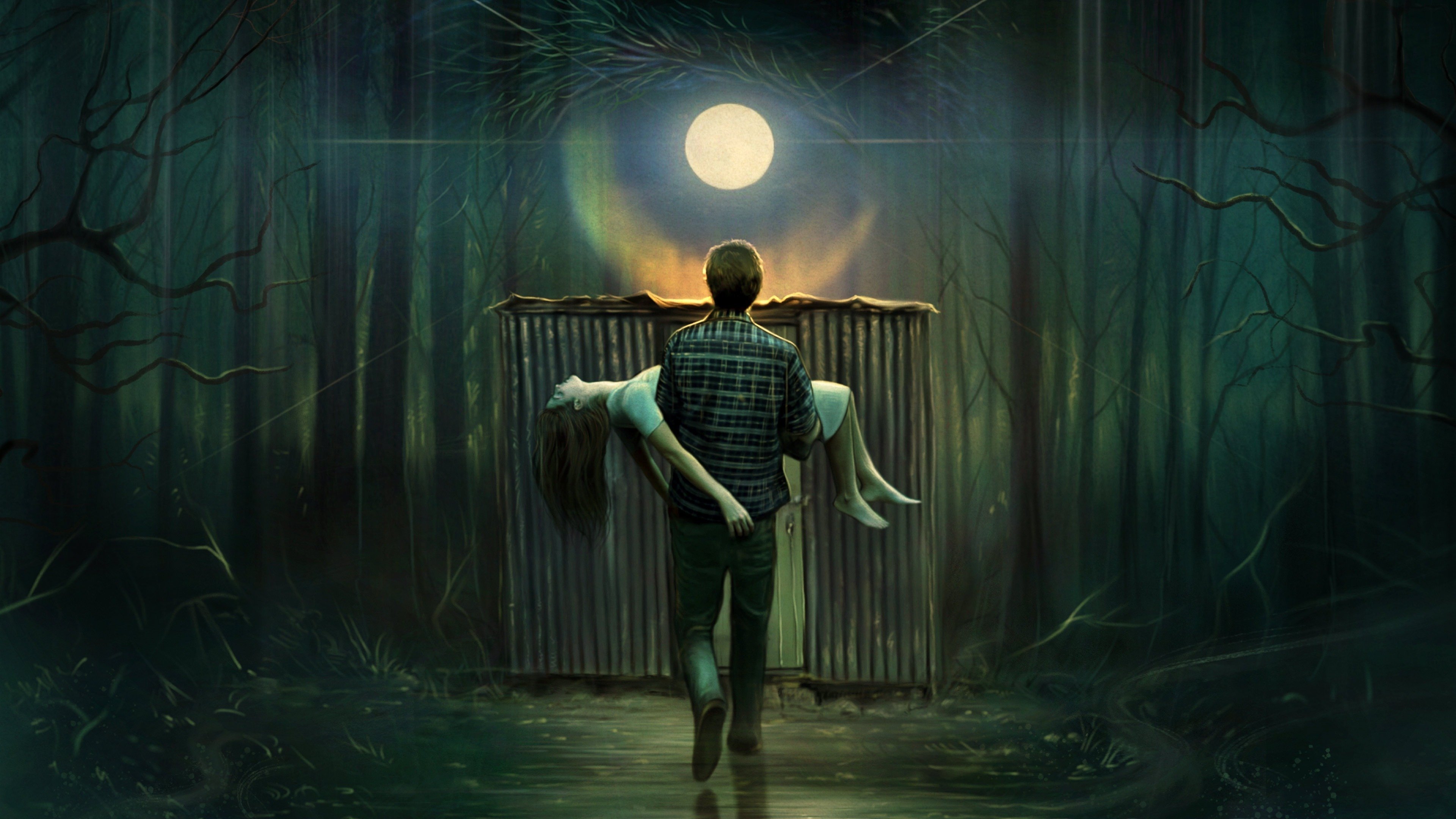Wolf Garden Background