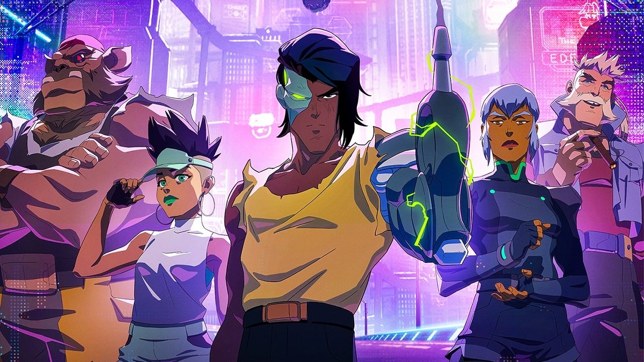Captain Laserhawk: A Blood Dragon Remix Background
