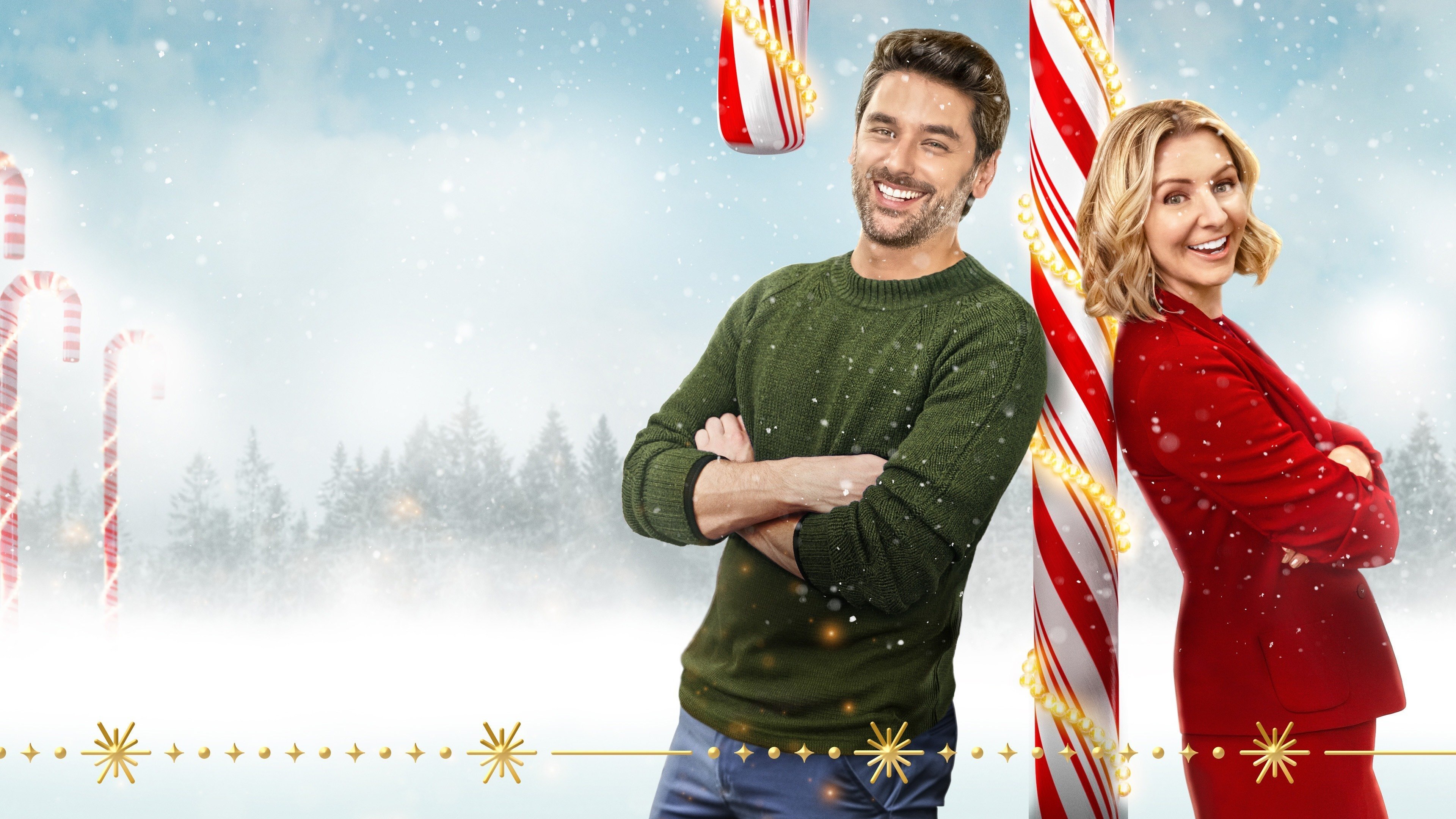 Candy Cane Christmas Background