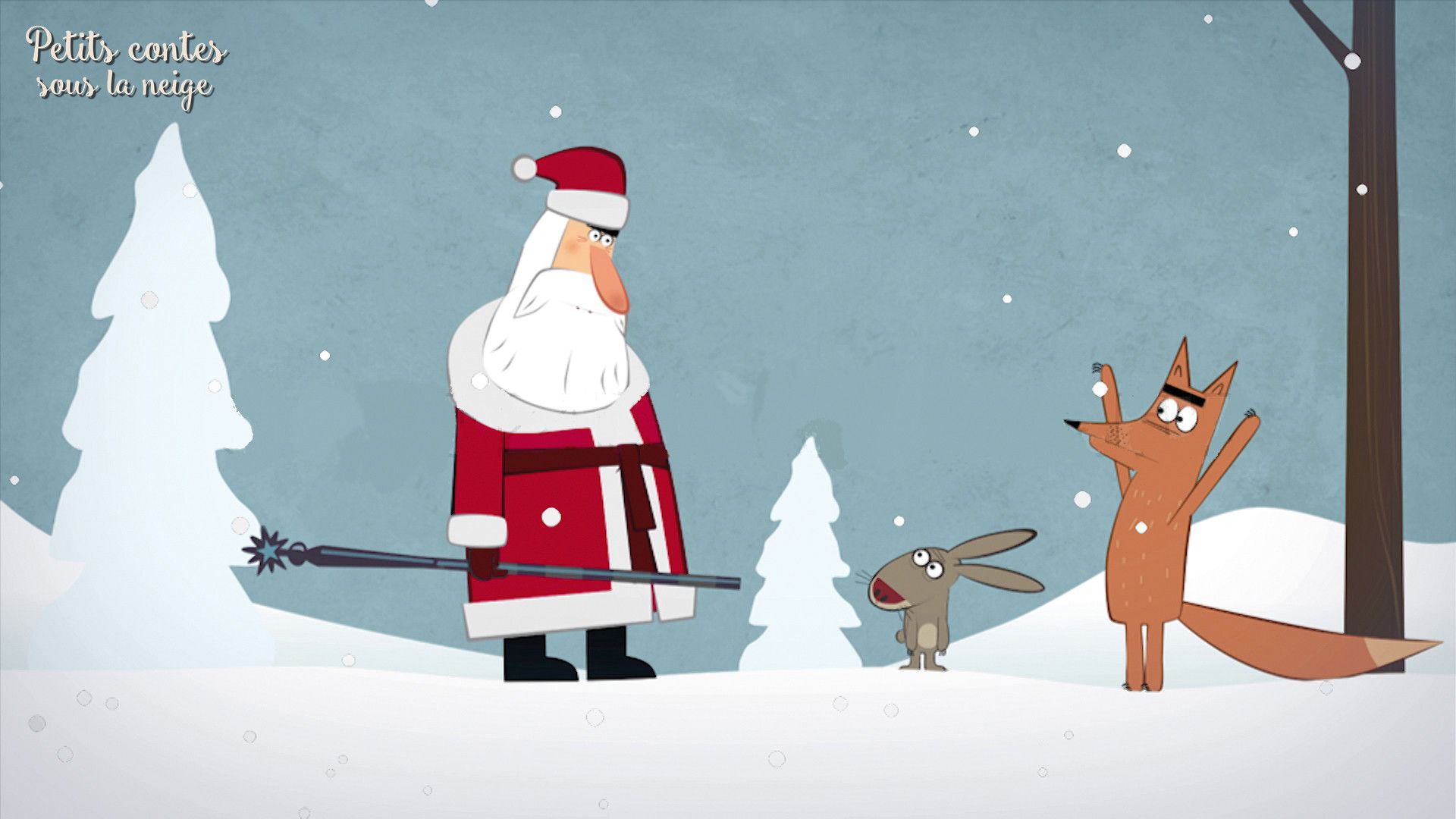 Little Tales in the Snow Background