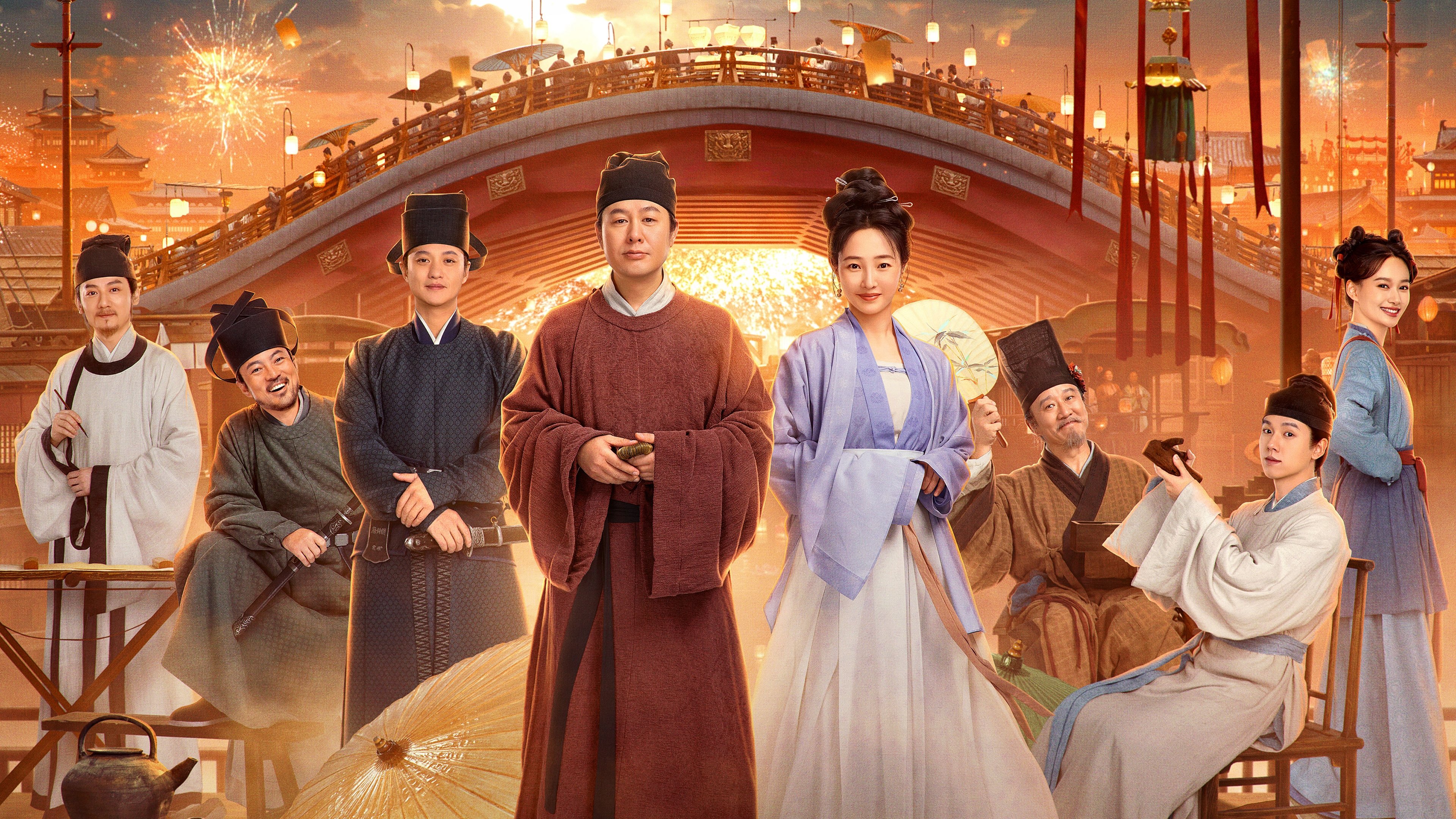 Riverside Code at Qingming Festival Background
