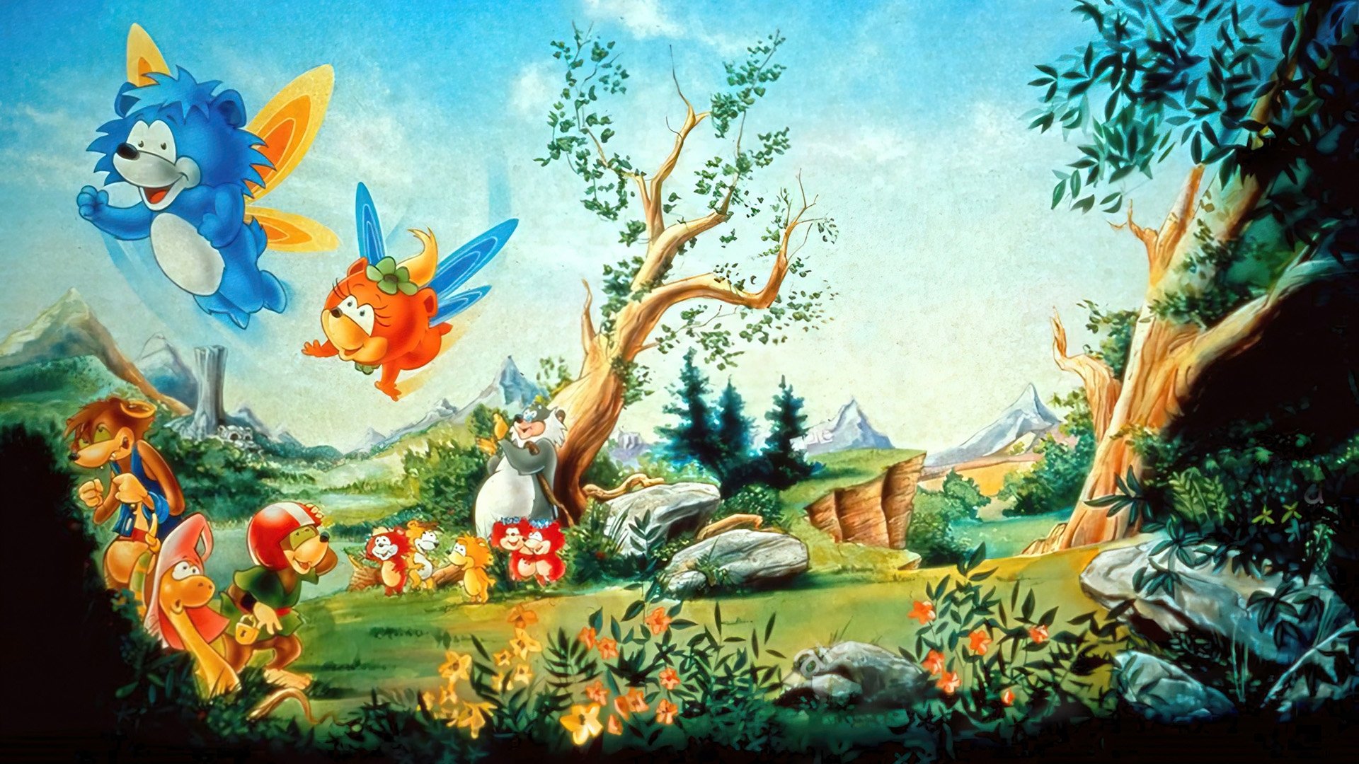 The Little Flying Bears Background
