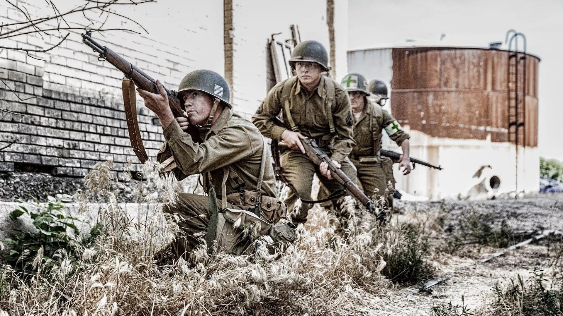 WWII Battles in Color Background