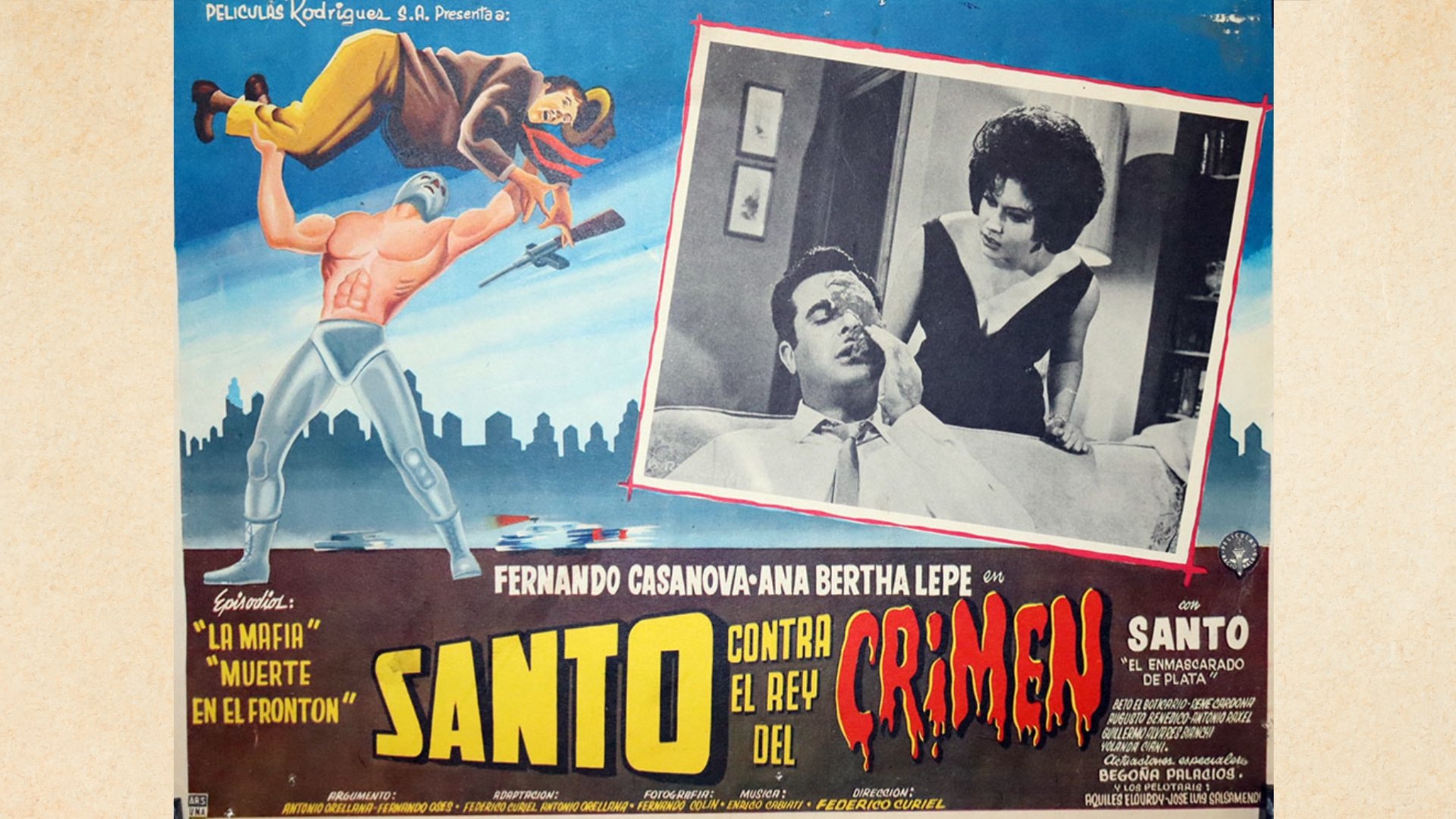 Santo contra el rey del crimen Background