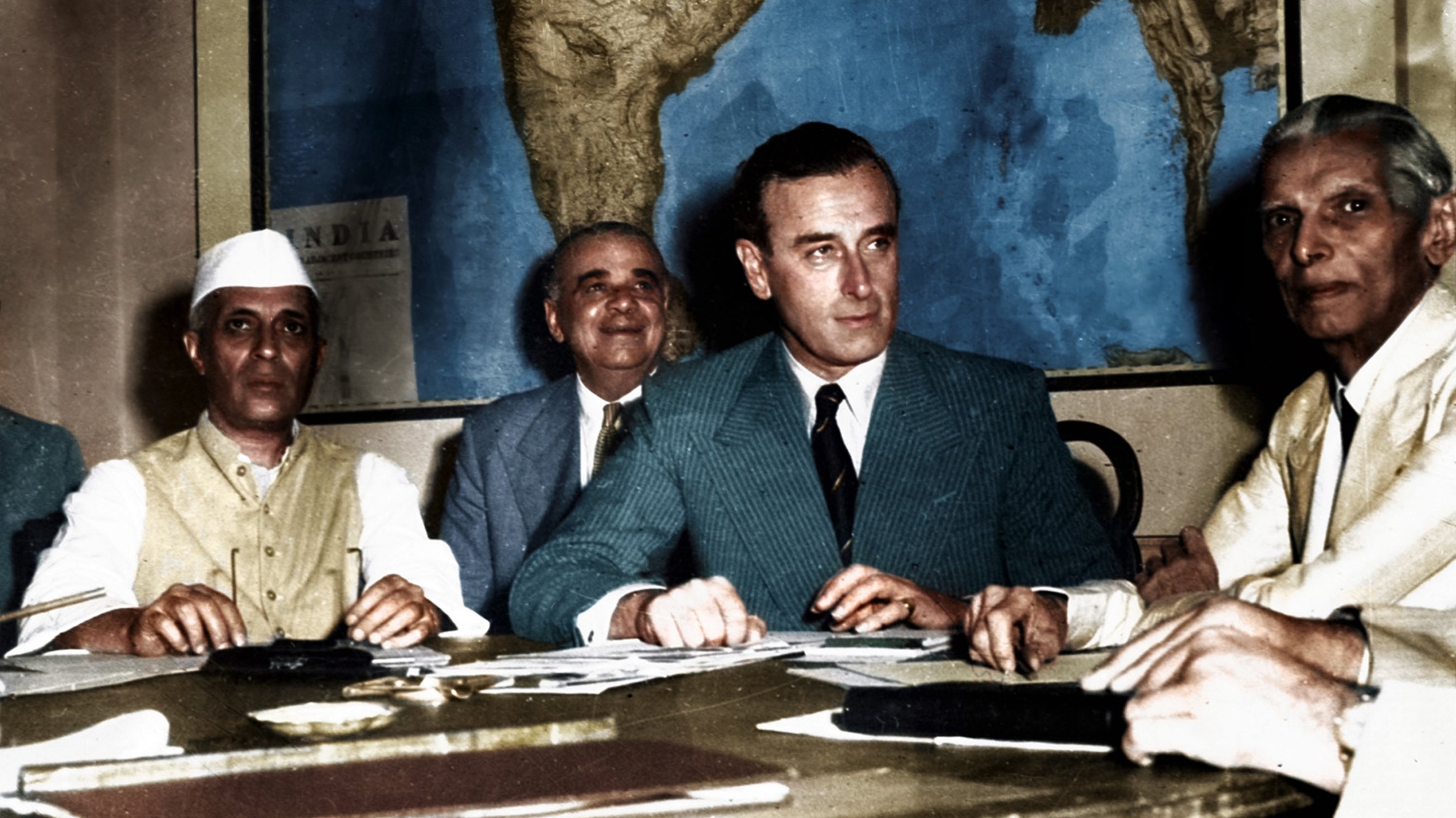 India 1947: Partition in Colour Background