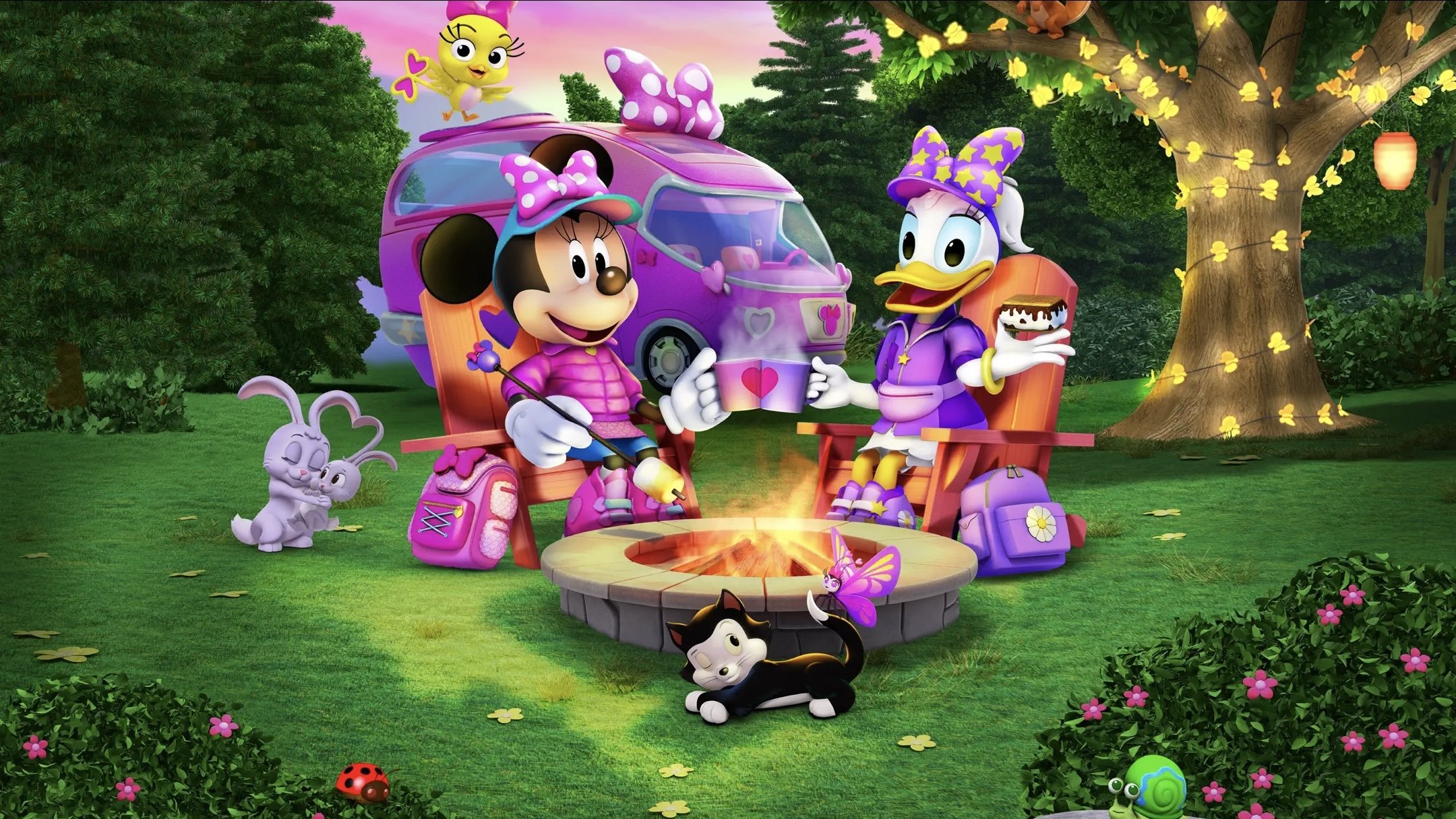 Minnie’s Bow-Toons: Camp Minnie Background