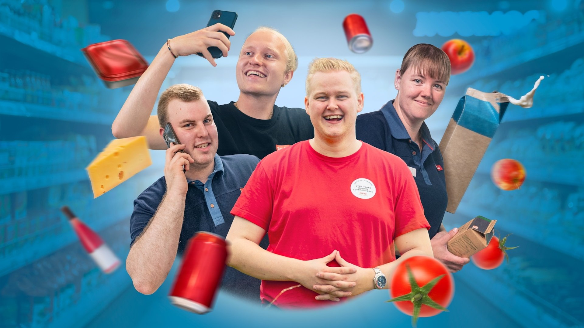 De unge købmænd Background