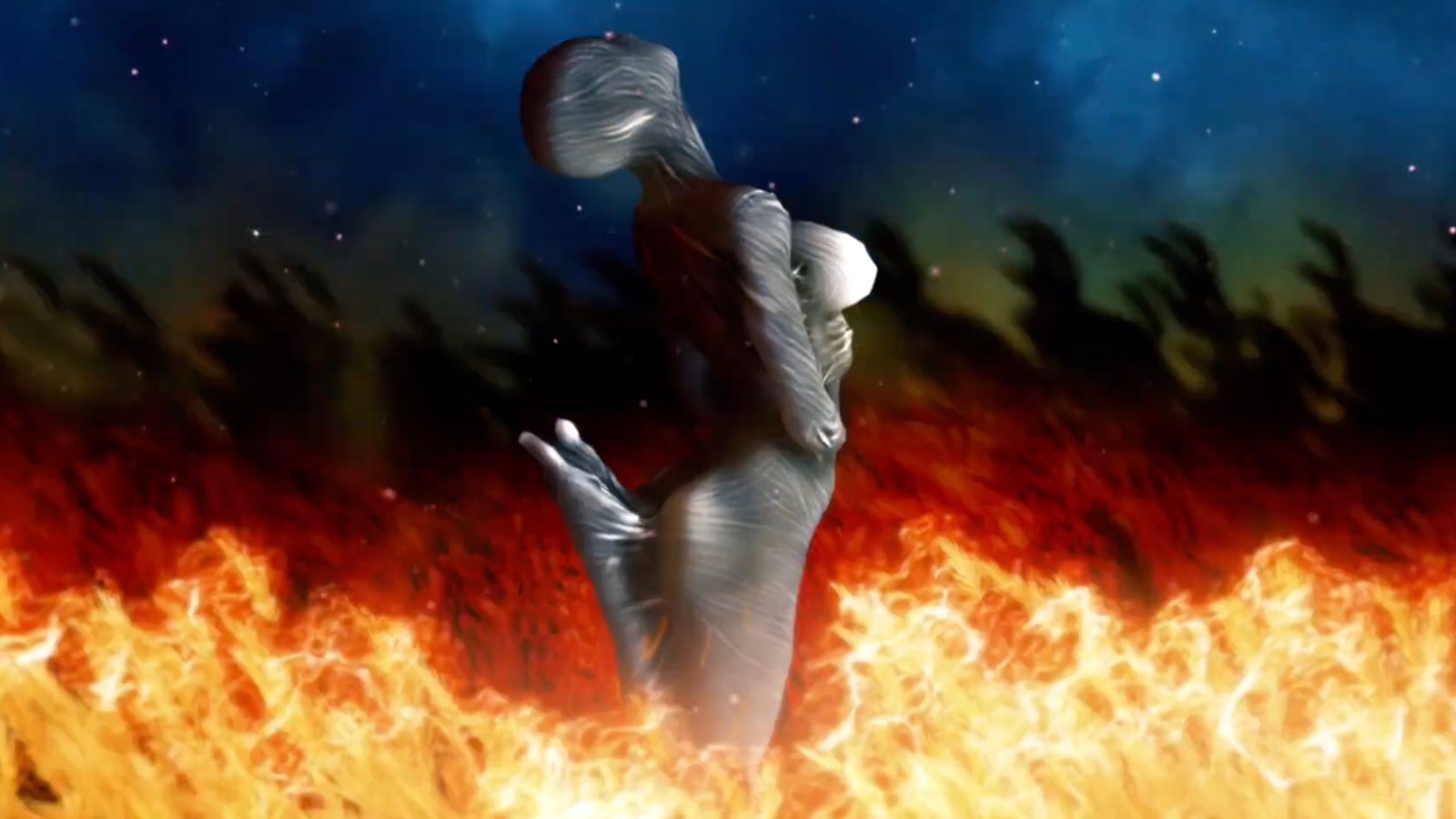 Blue Fire Background