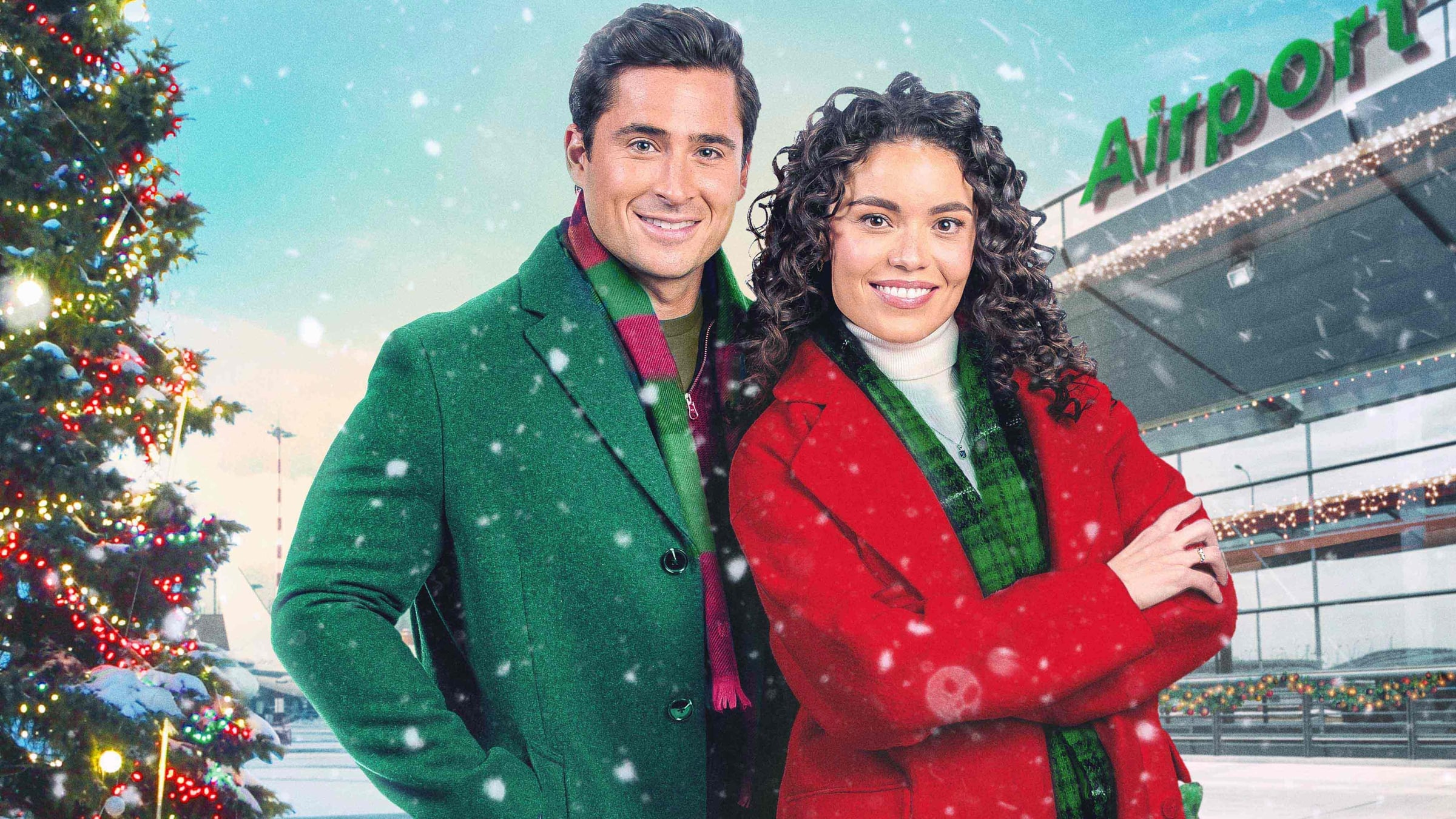 Planes, Trains, and Christmas Trees Background
