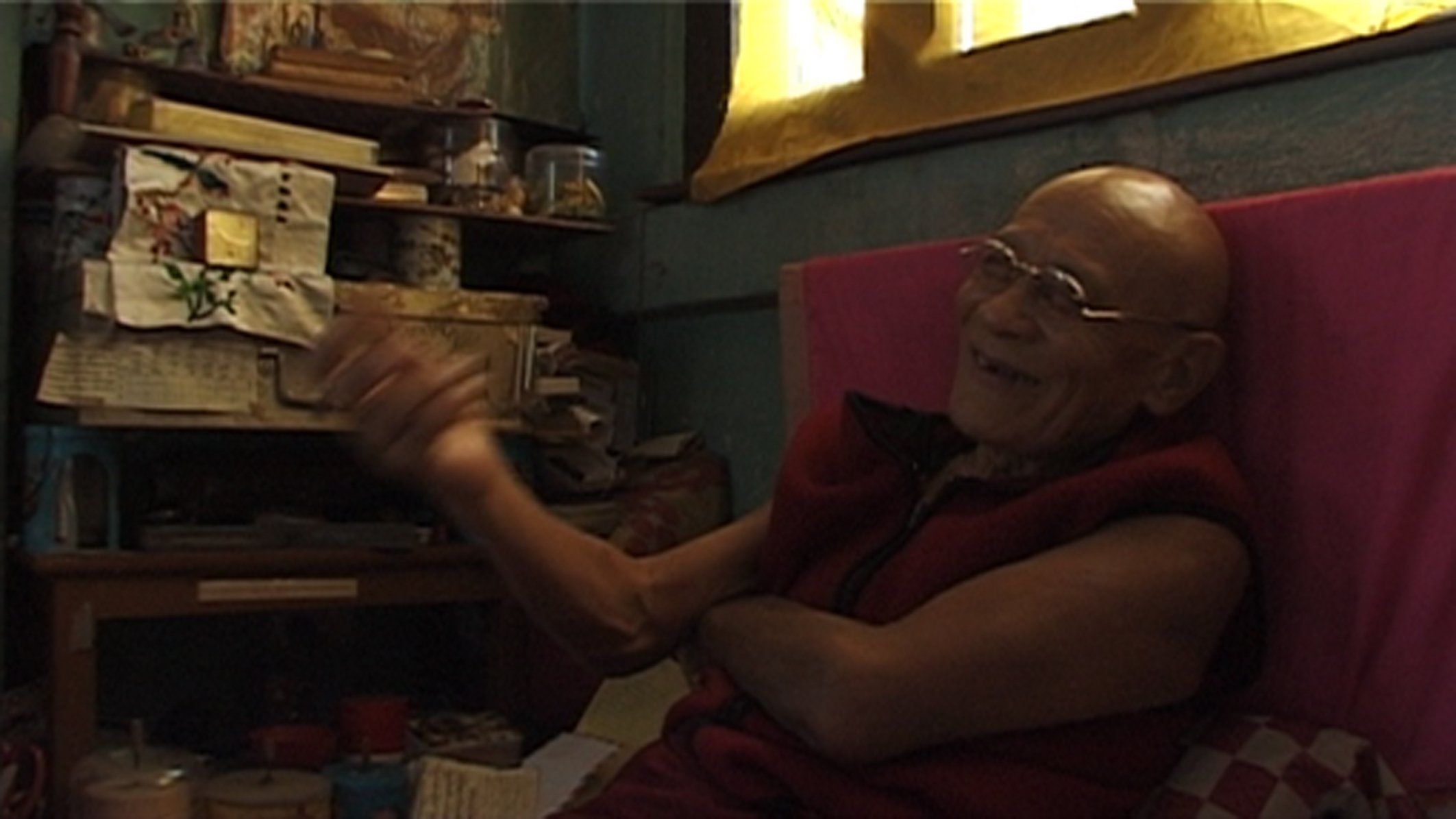 Angry Monk - Reflections on Tibet Background