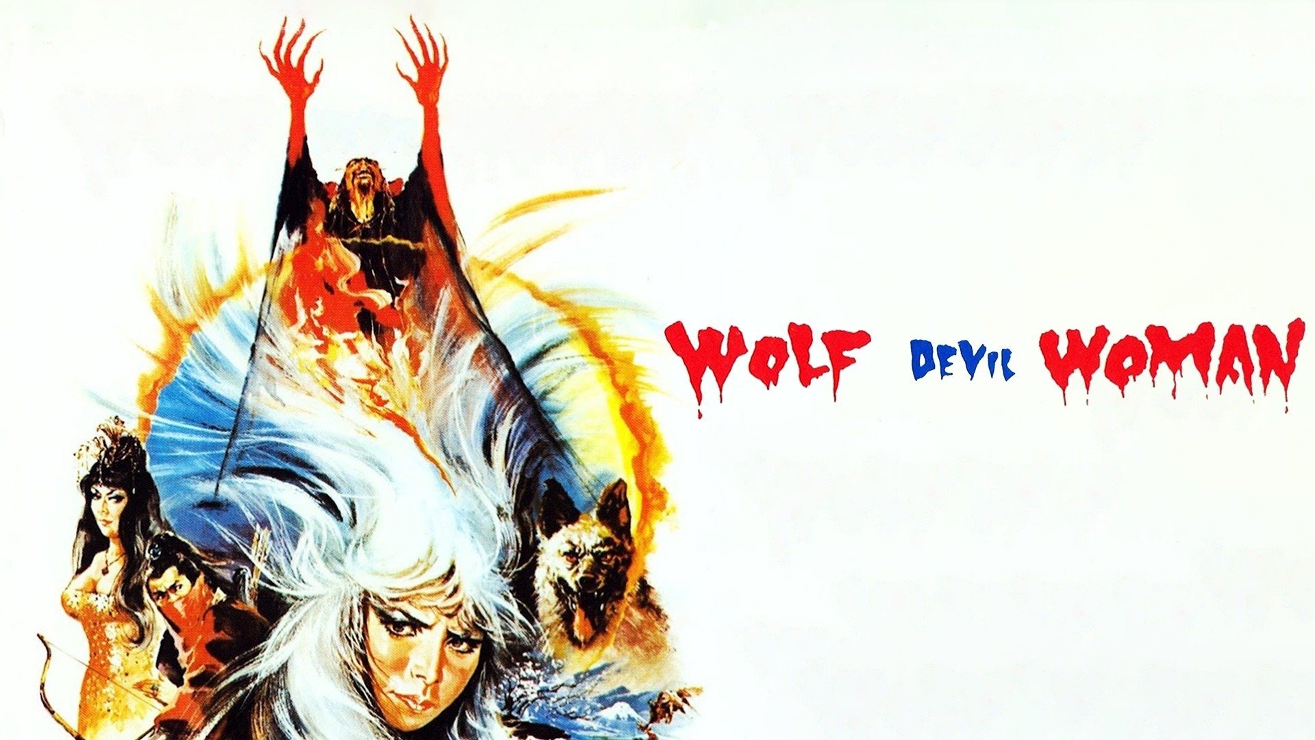 Wolf Devil Woman Background