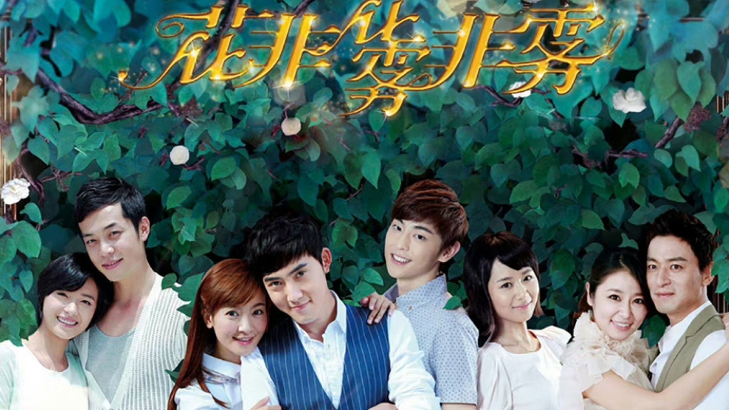 Flowers in Fog Background