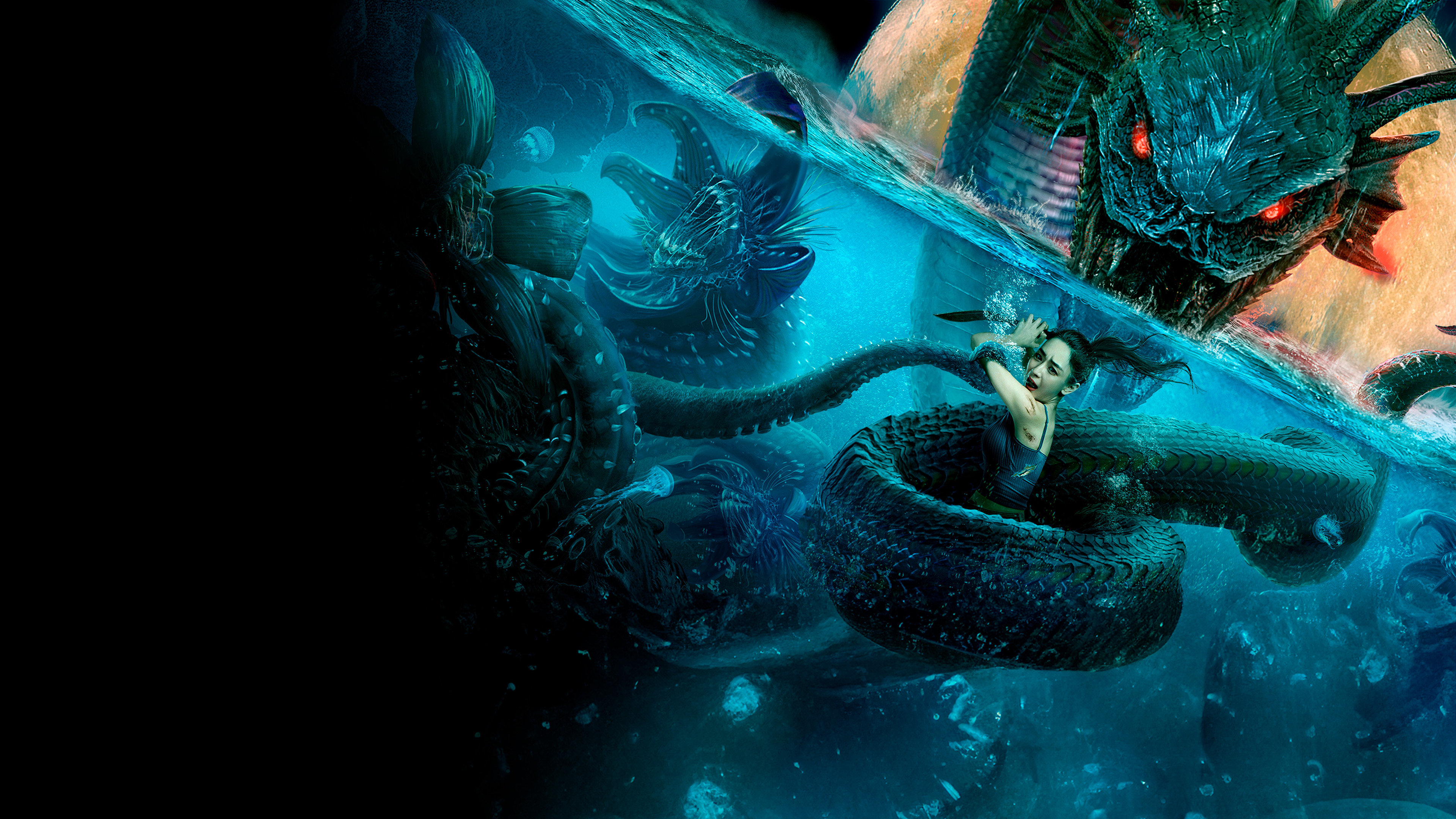 Deep Sea Mutant Snake Background