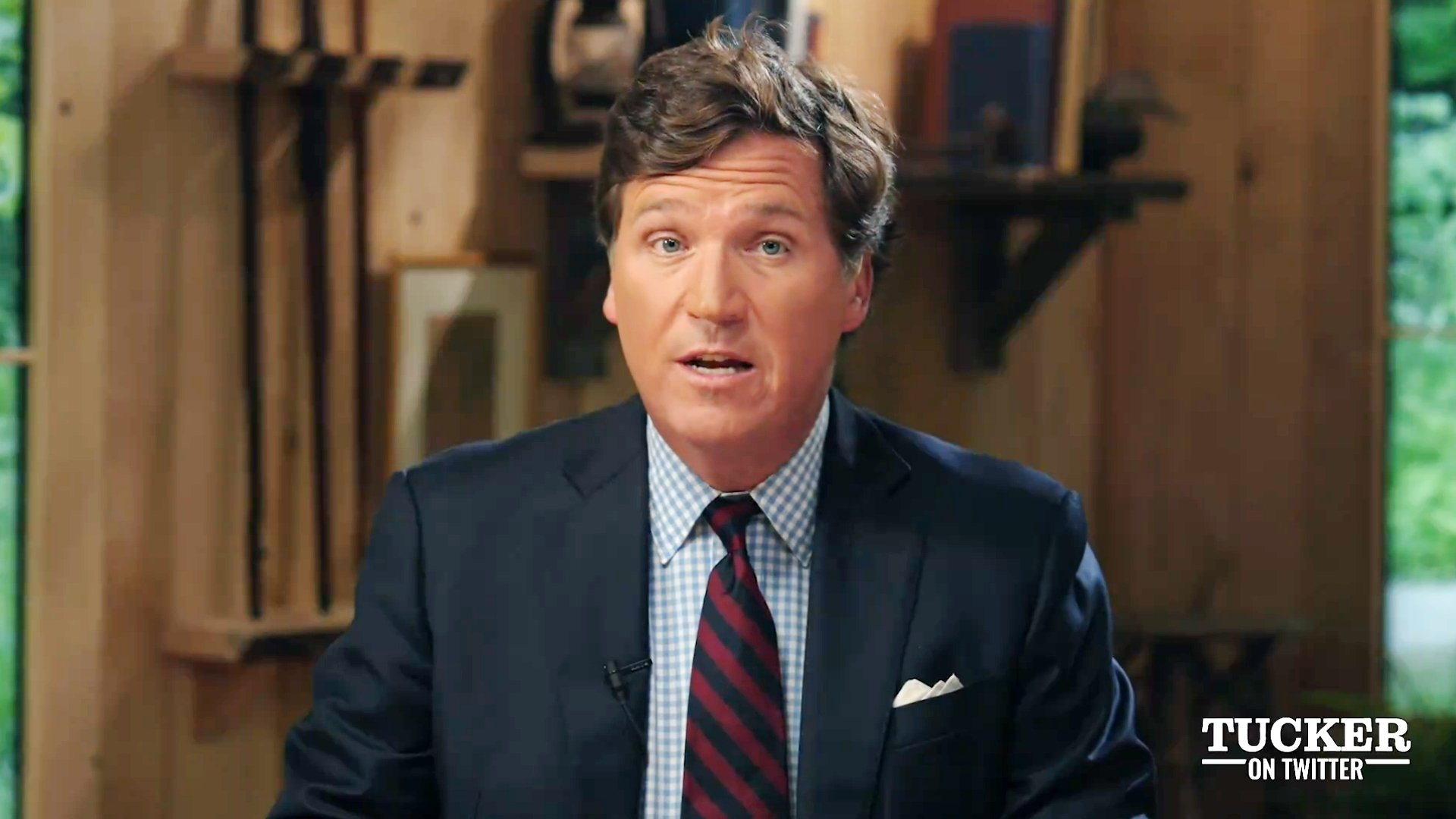 Tucker on X Background