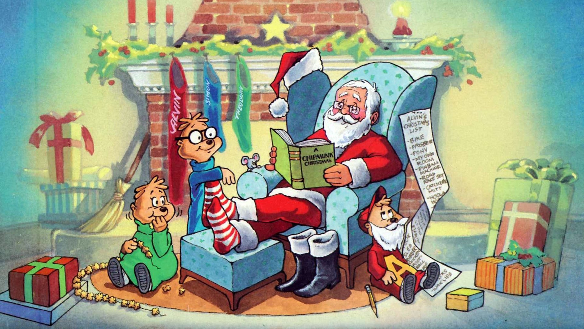 Christmas with The Chipmunks Background