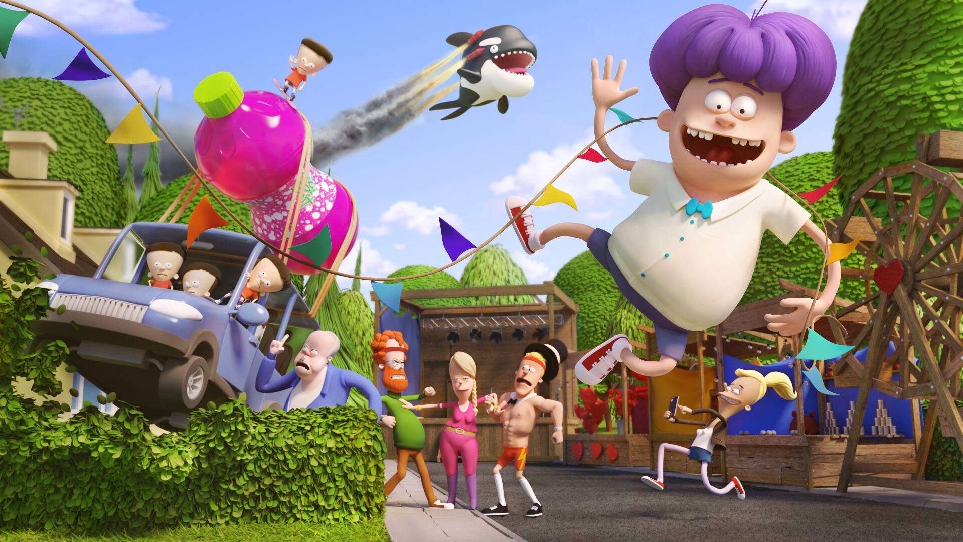 Monty and the Street Party Background