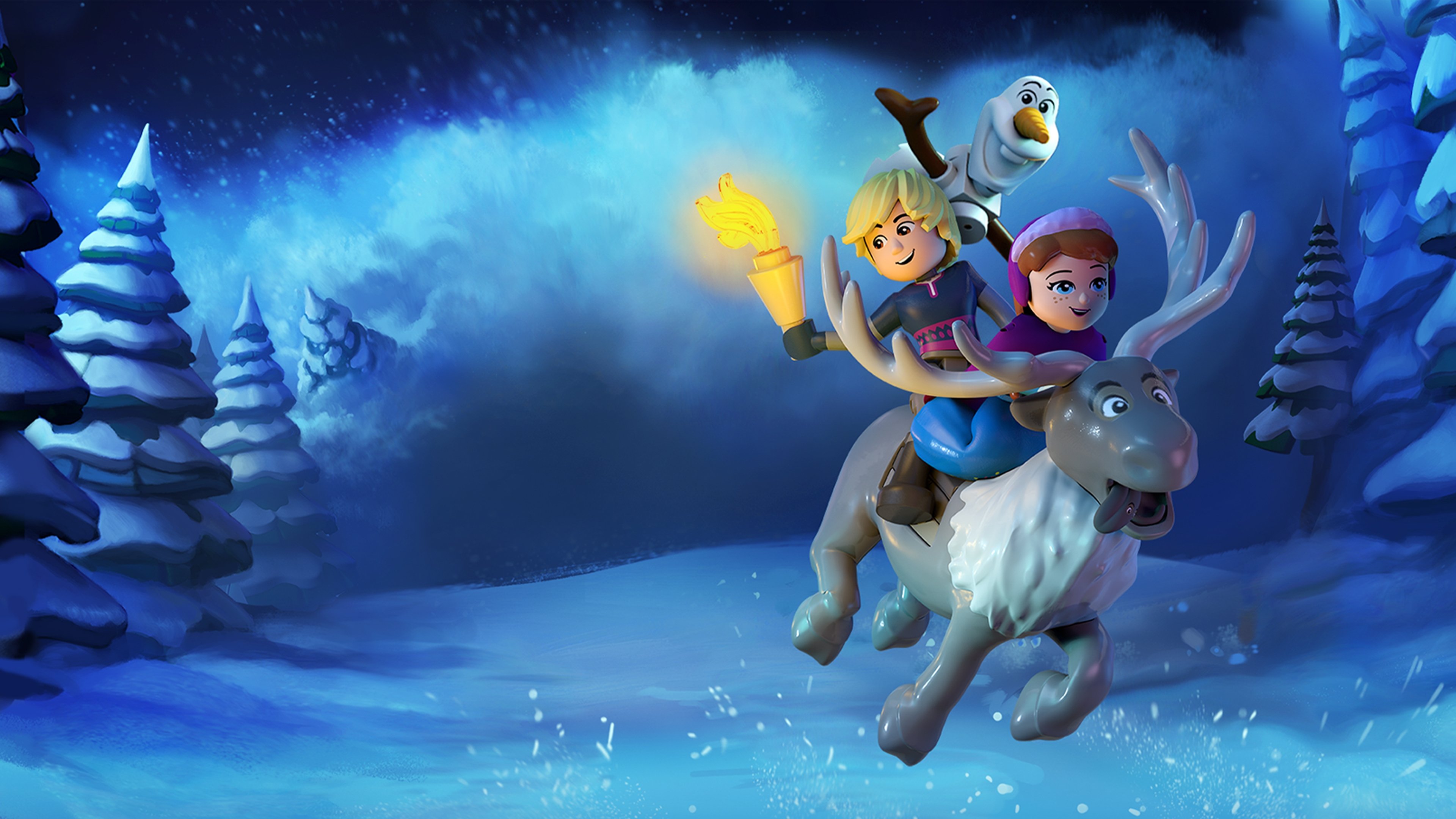 LEGO Frozen Northern Lights Background