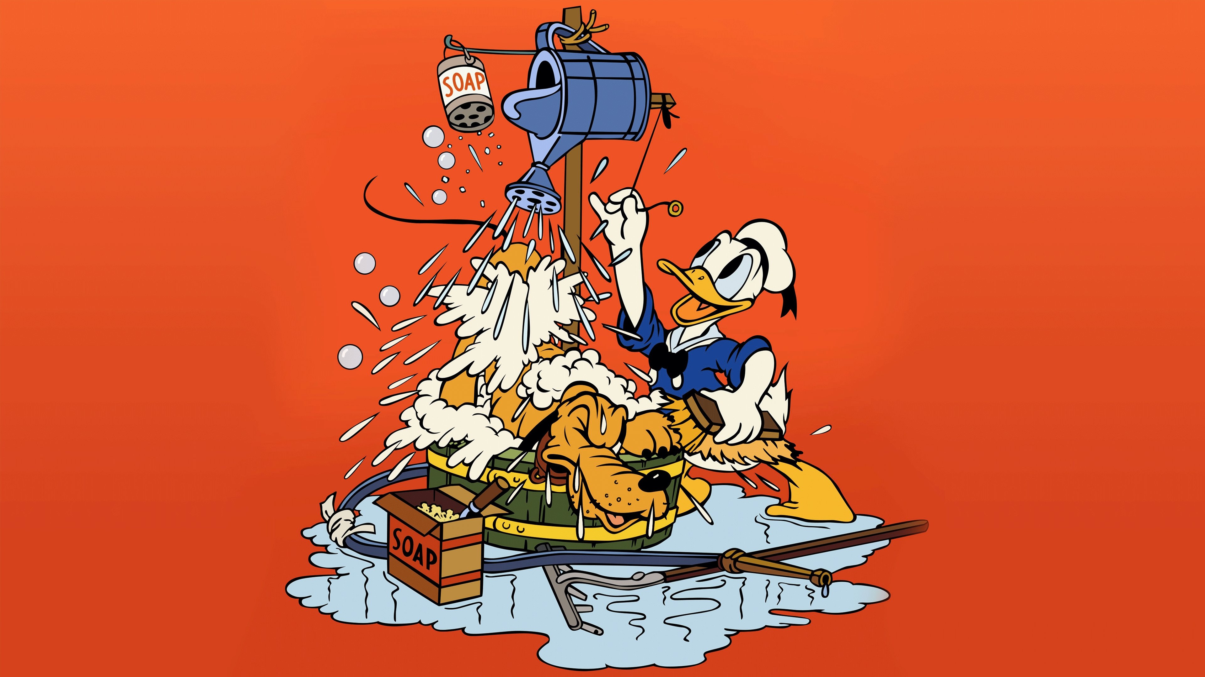 Donald's Dog Laundry Background
