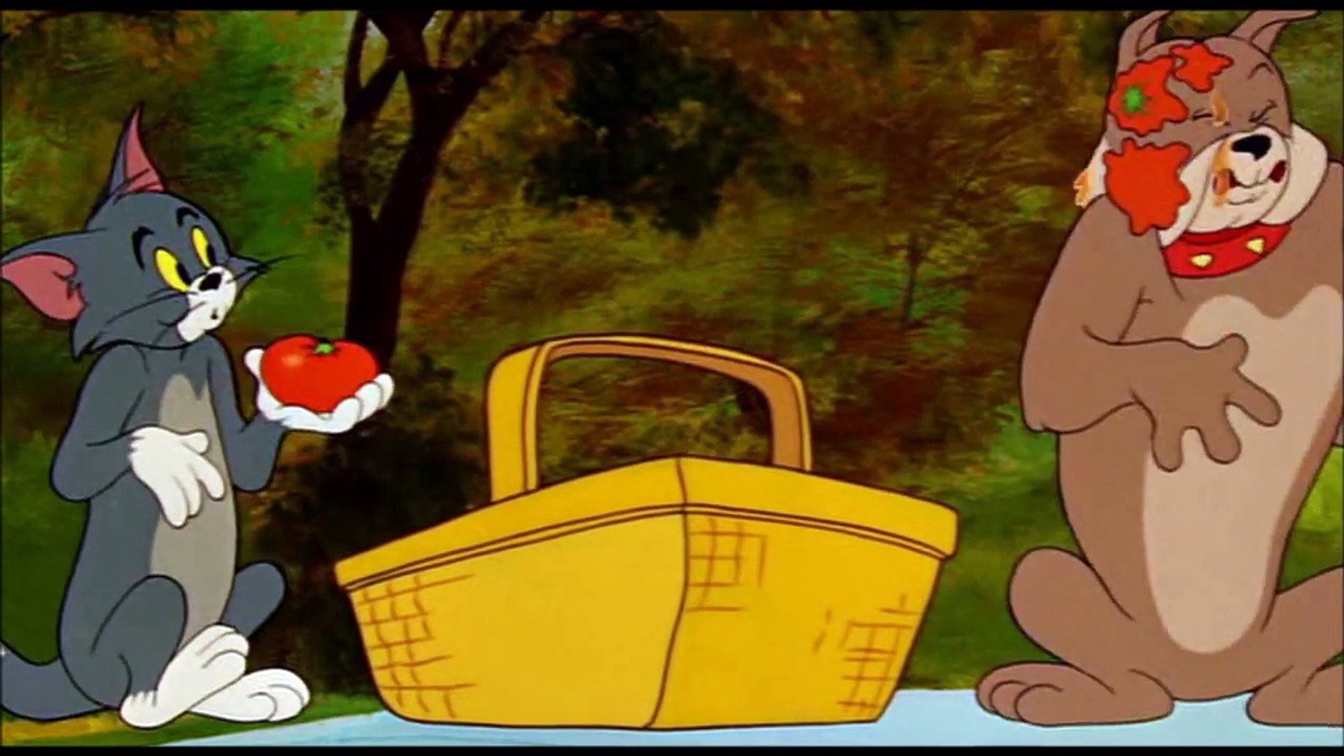 Pup on a Picnic Background