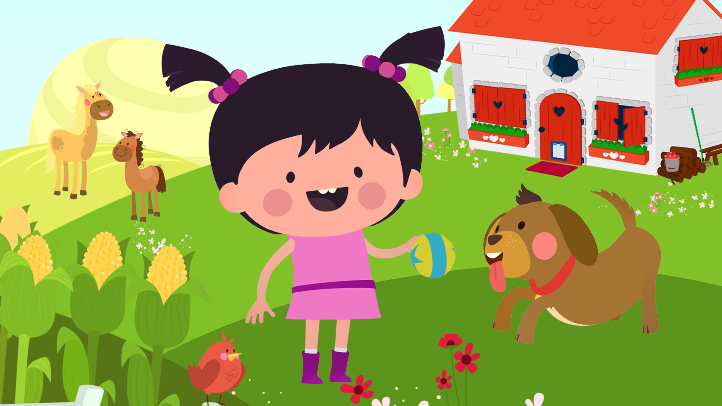 Little Lola Visits the Farm Background