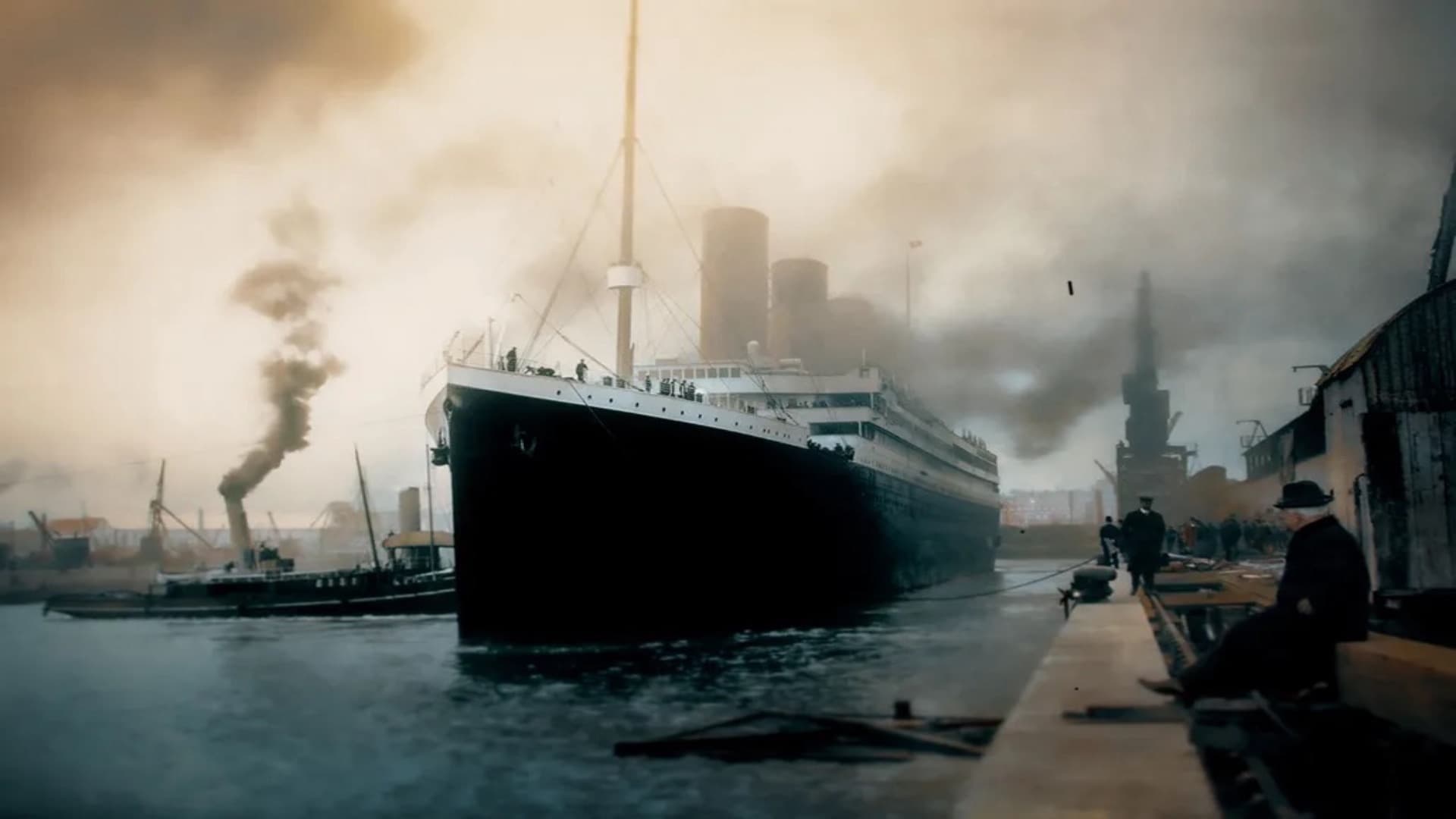 Titanic in Colour Background