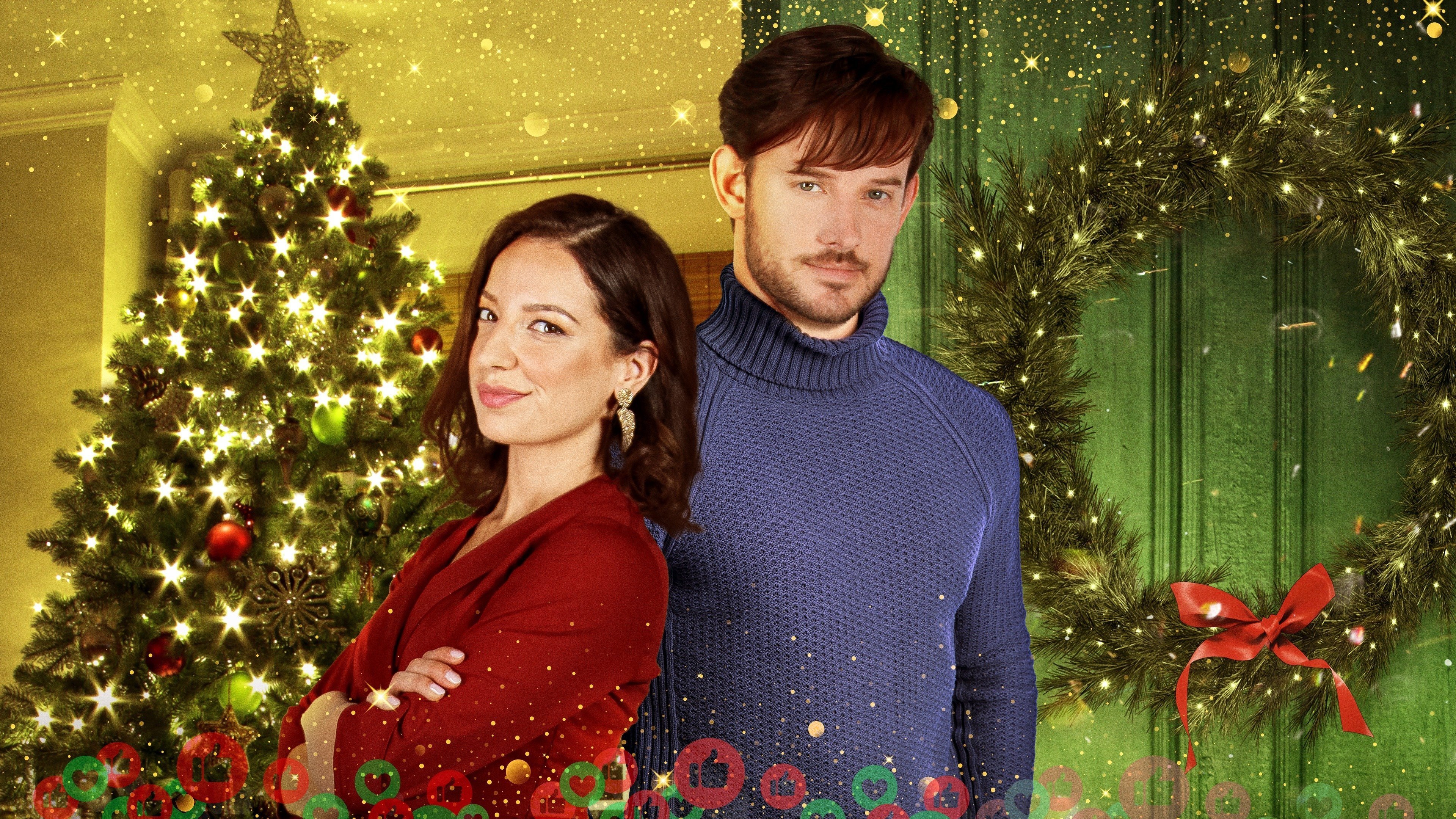 A Date by Christmas Eve Background