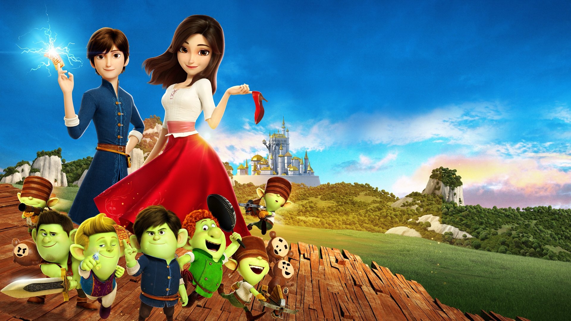 Red Shoes and the Seven Dwarfs Background