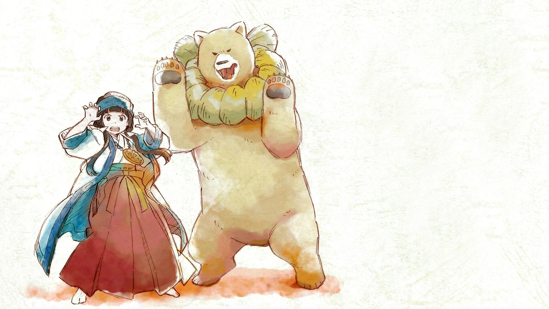 Girl Meets Bear Background