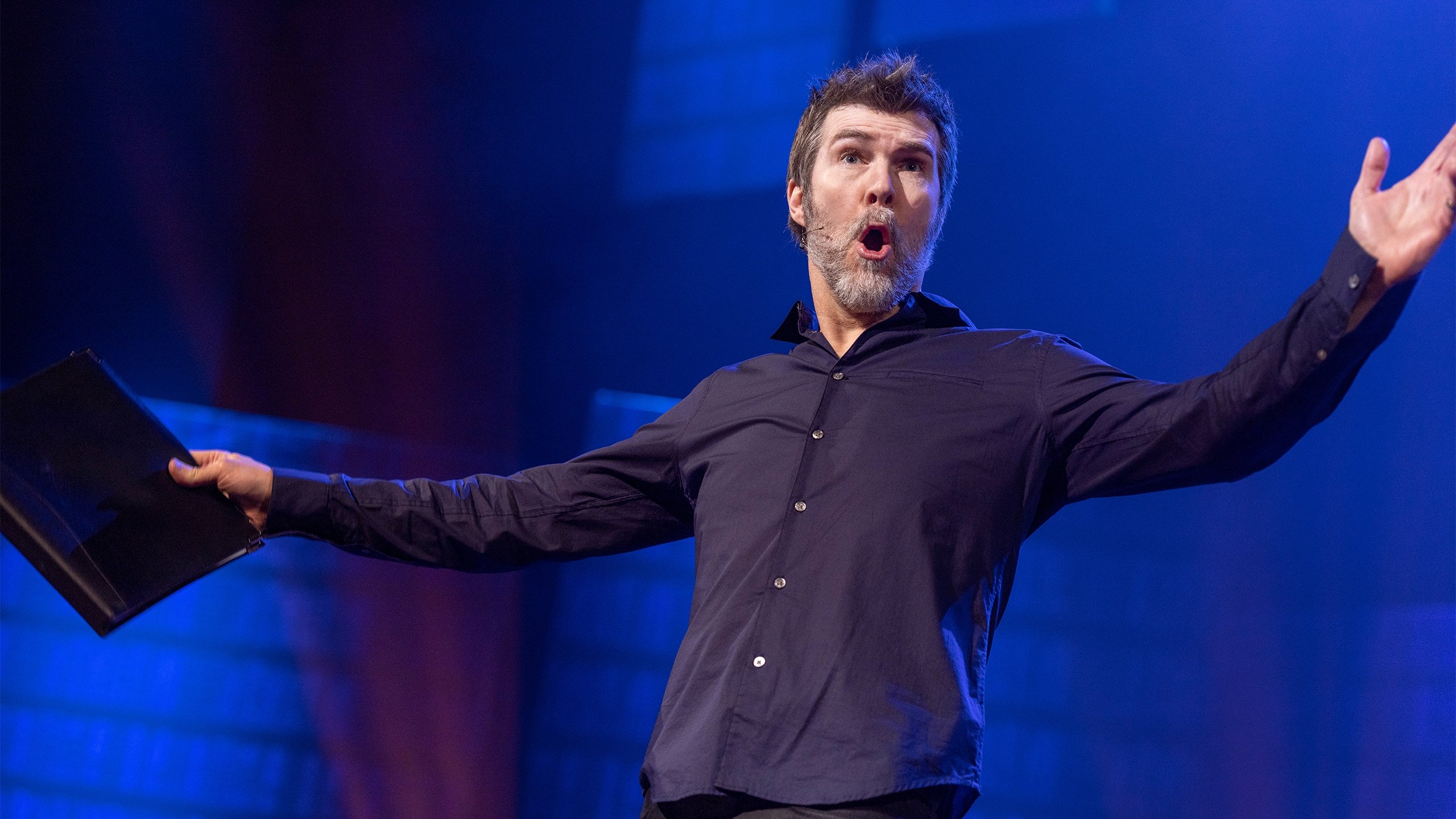 Rhod Gilbert: The Book of John Background