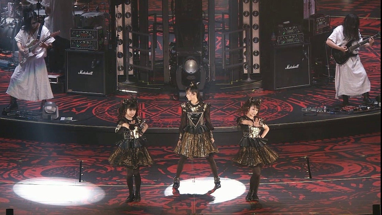 BABYMETAL Live at Tokyo Dome - WORLD TOUR 2016 - LEGEND - METAL RESISTANCE - Red Night Background