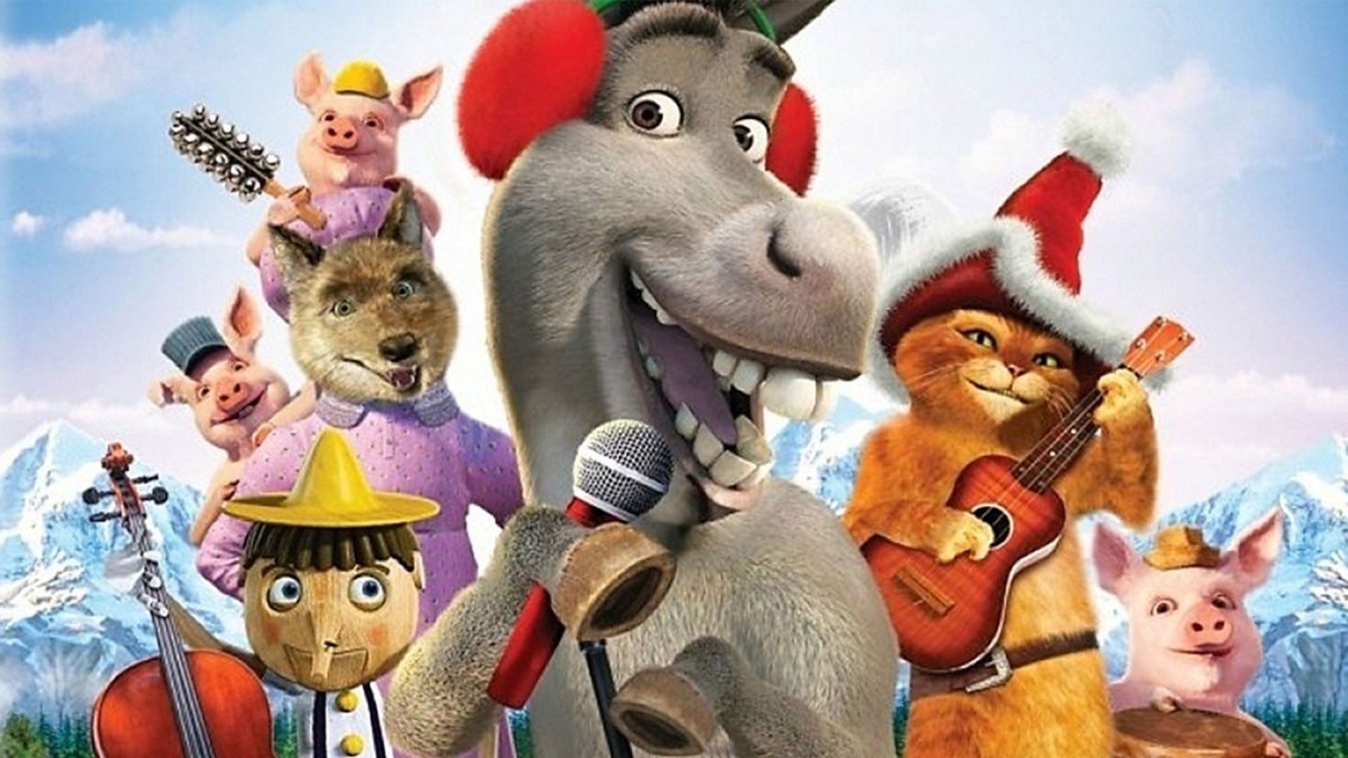 Donkey's Christmas Shrektacular Background