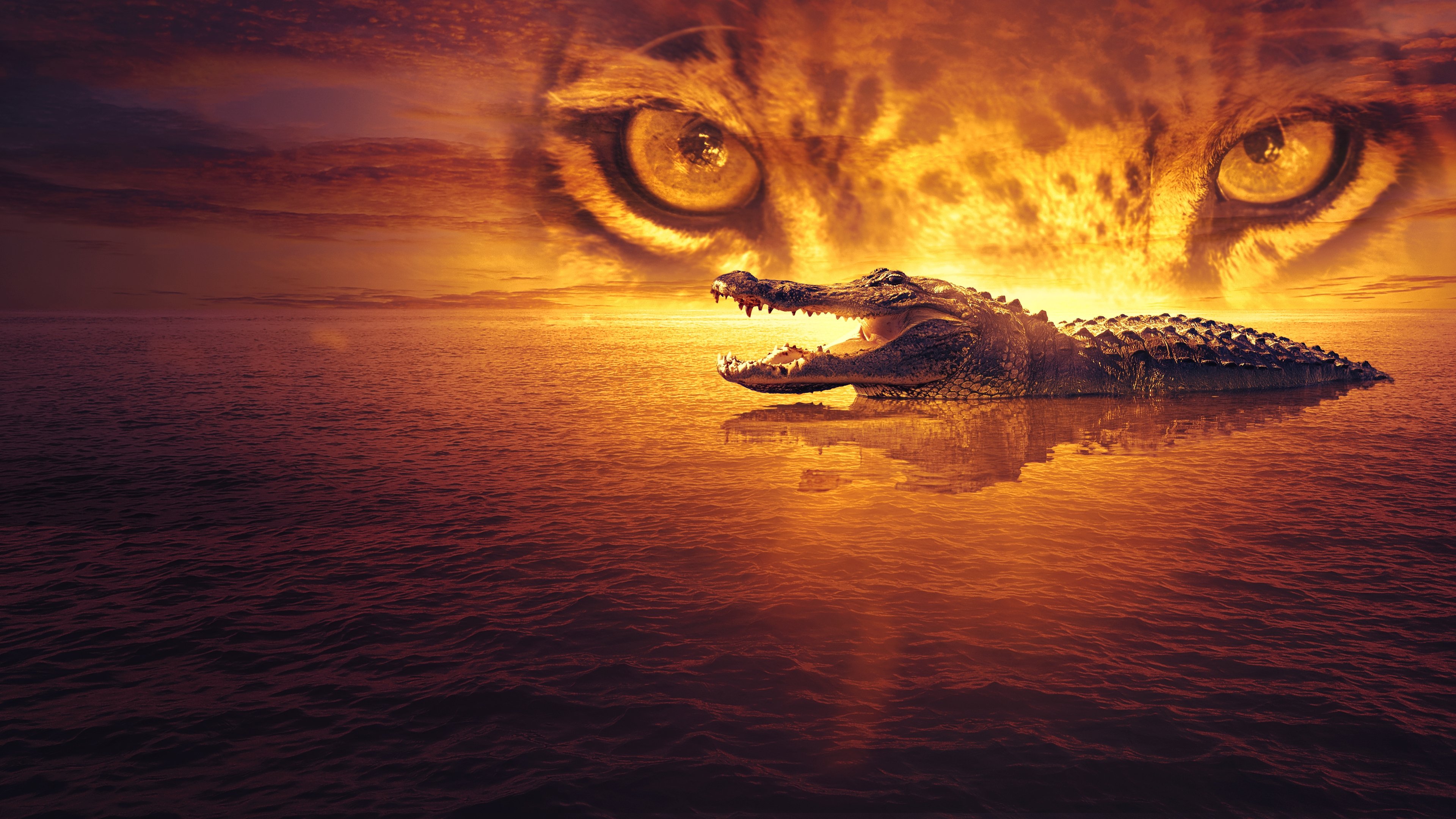 Jaguar vs. Croc Background