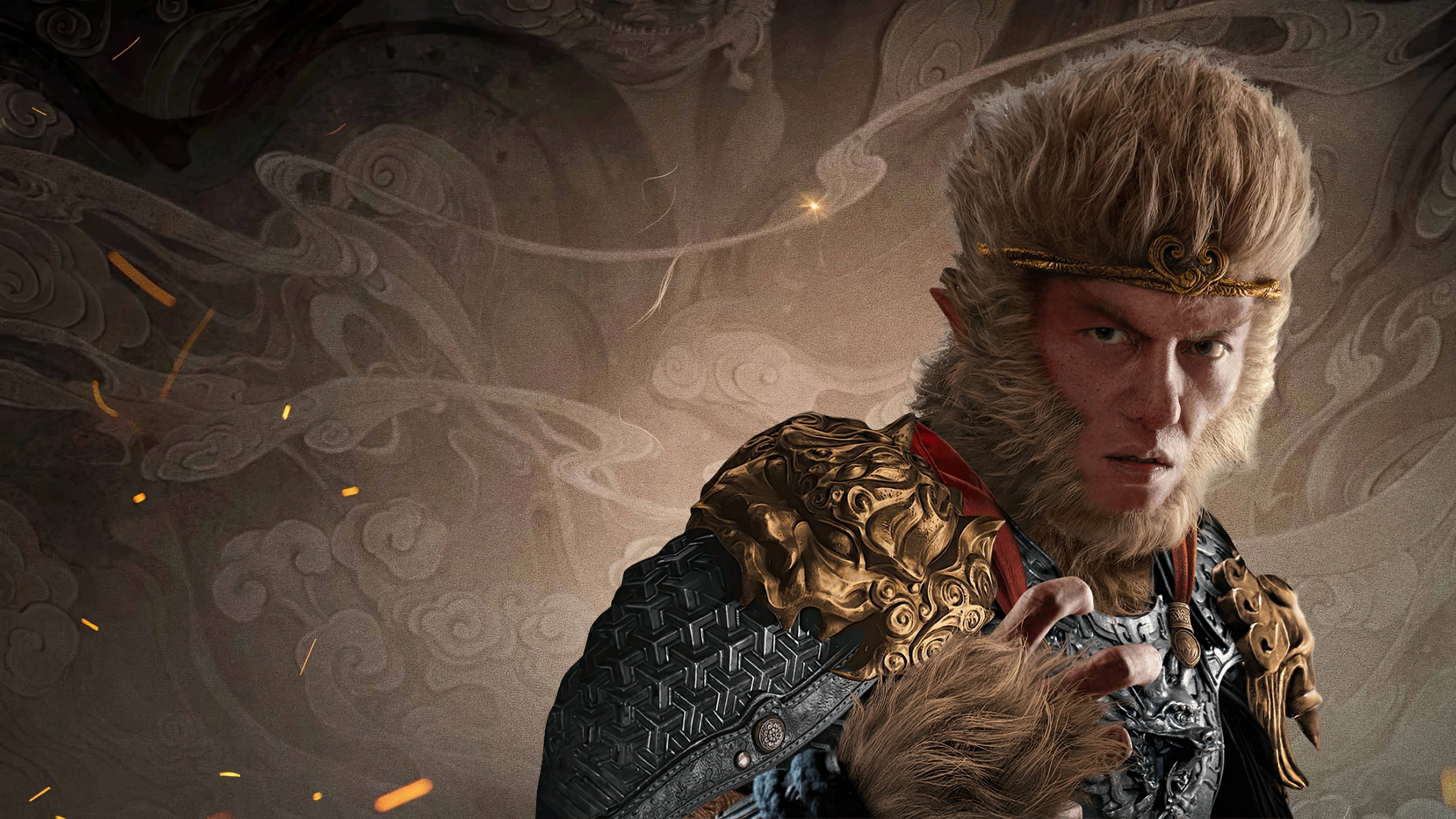Monkey King Fight Lion Camel Background