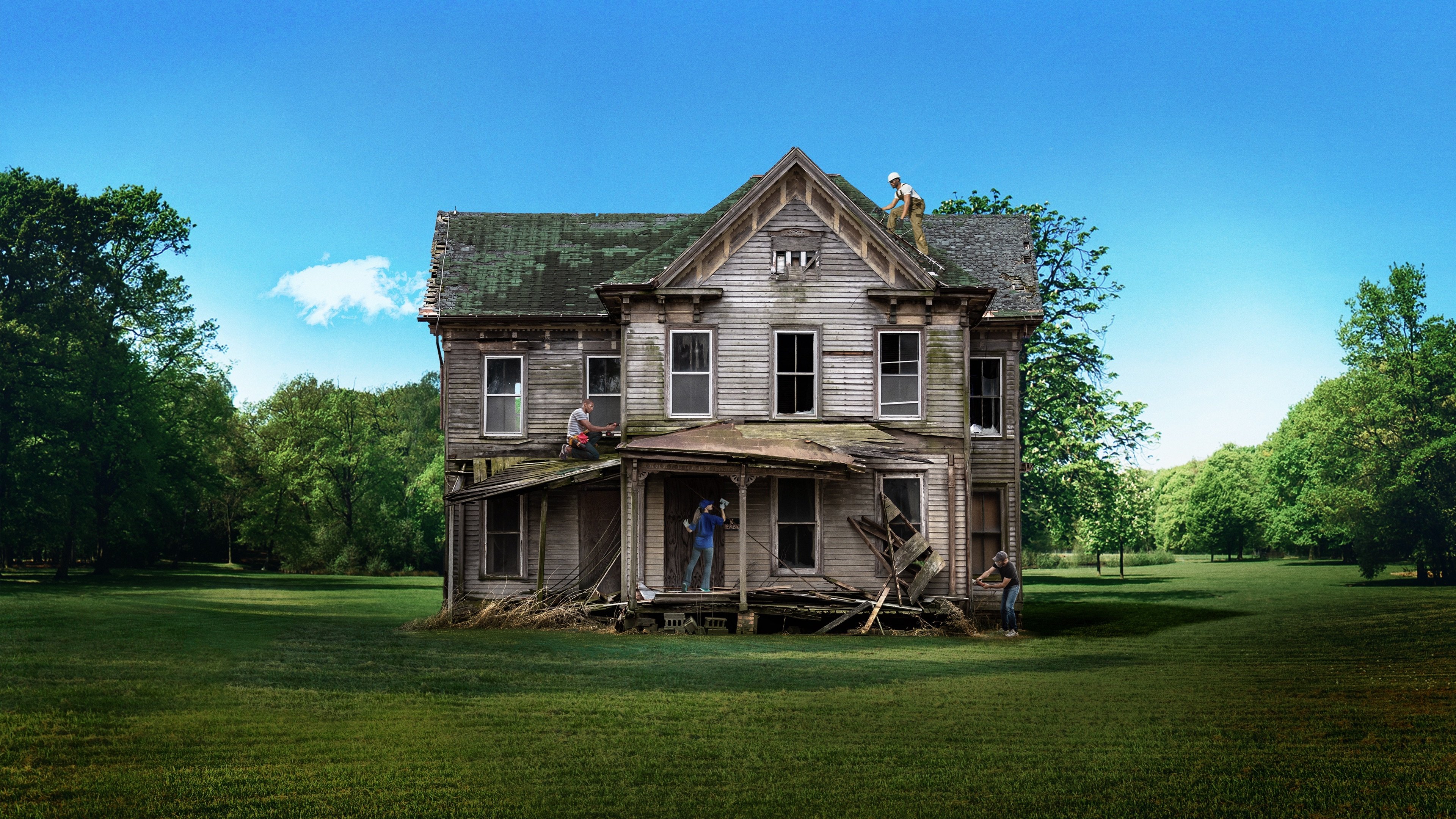 Zombie House Flipping Background