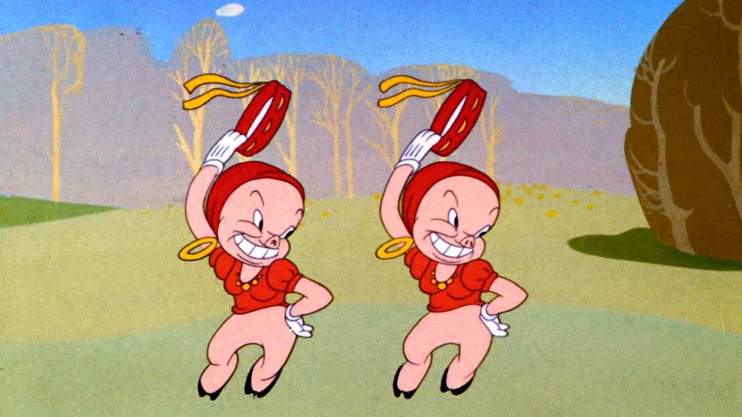 Pigs in a Polka Background