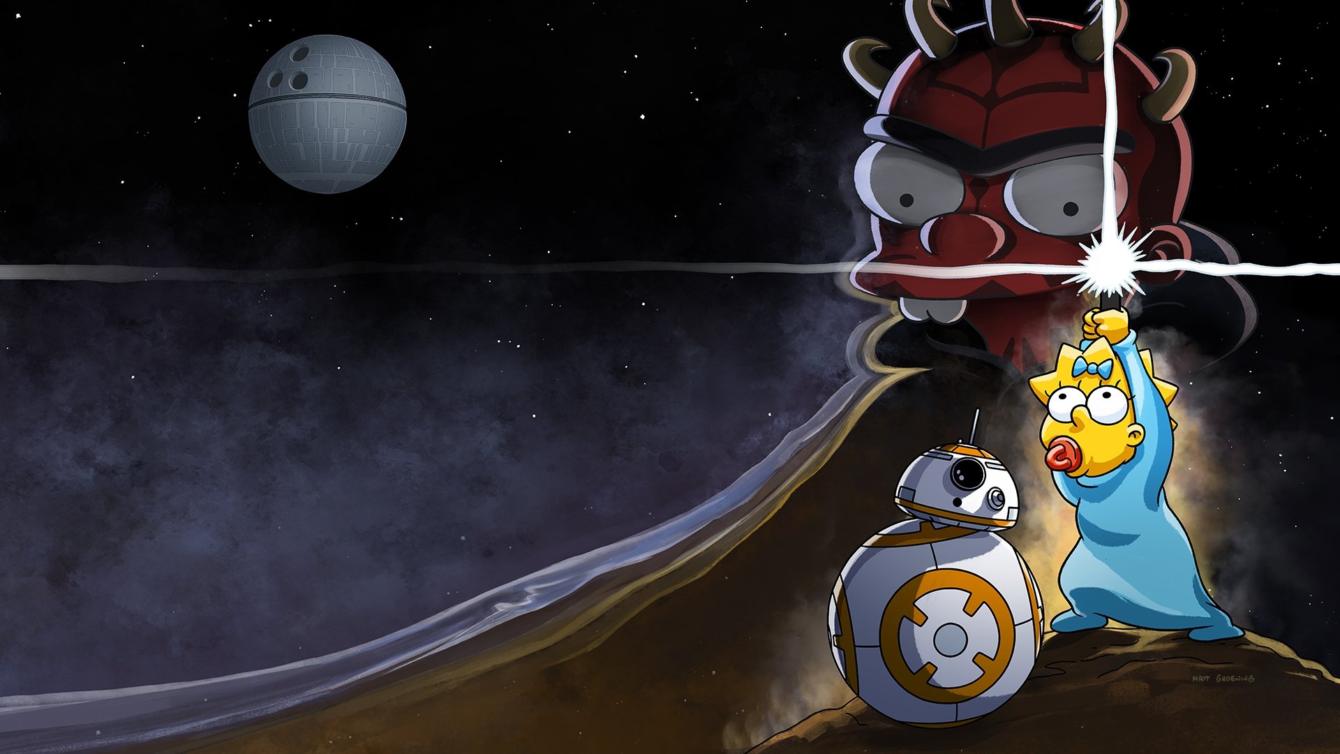 Maggie Simpson in "The Force Awakens from Its Nap" Background