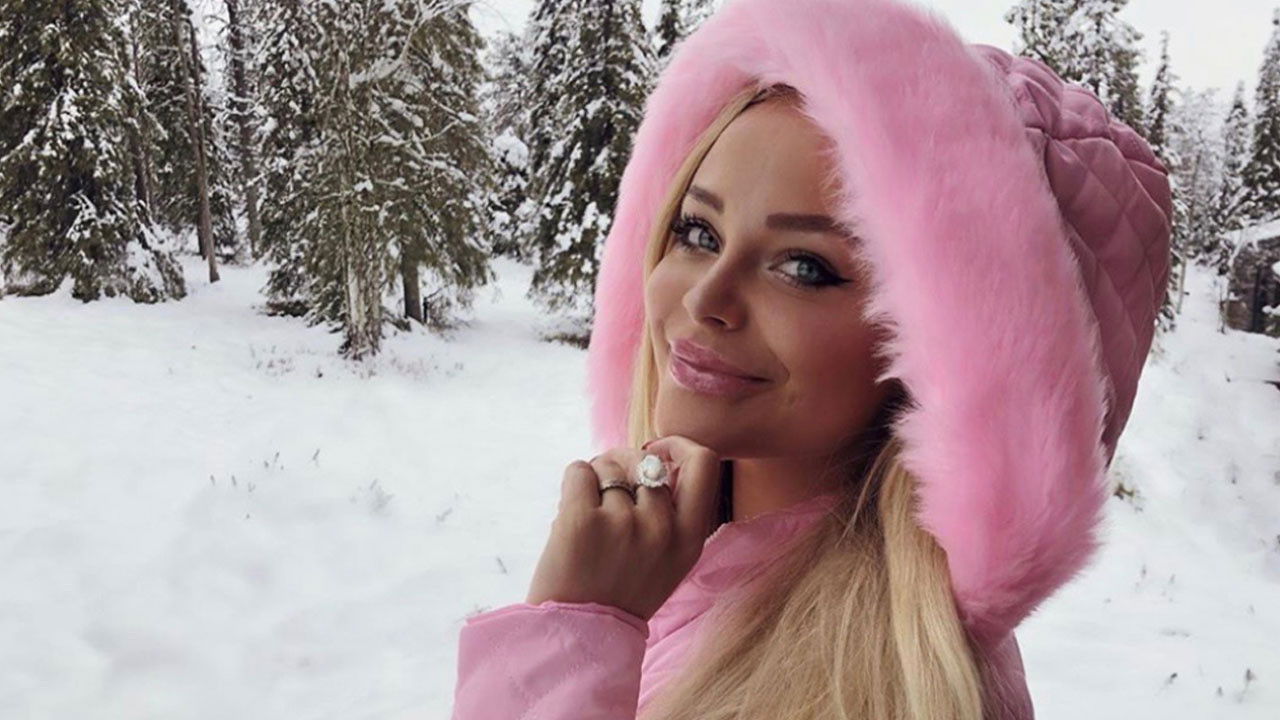 Diamantfamilien i sneen Background