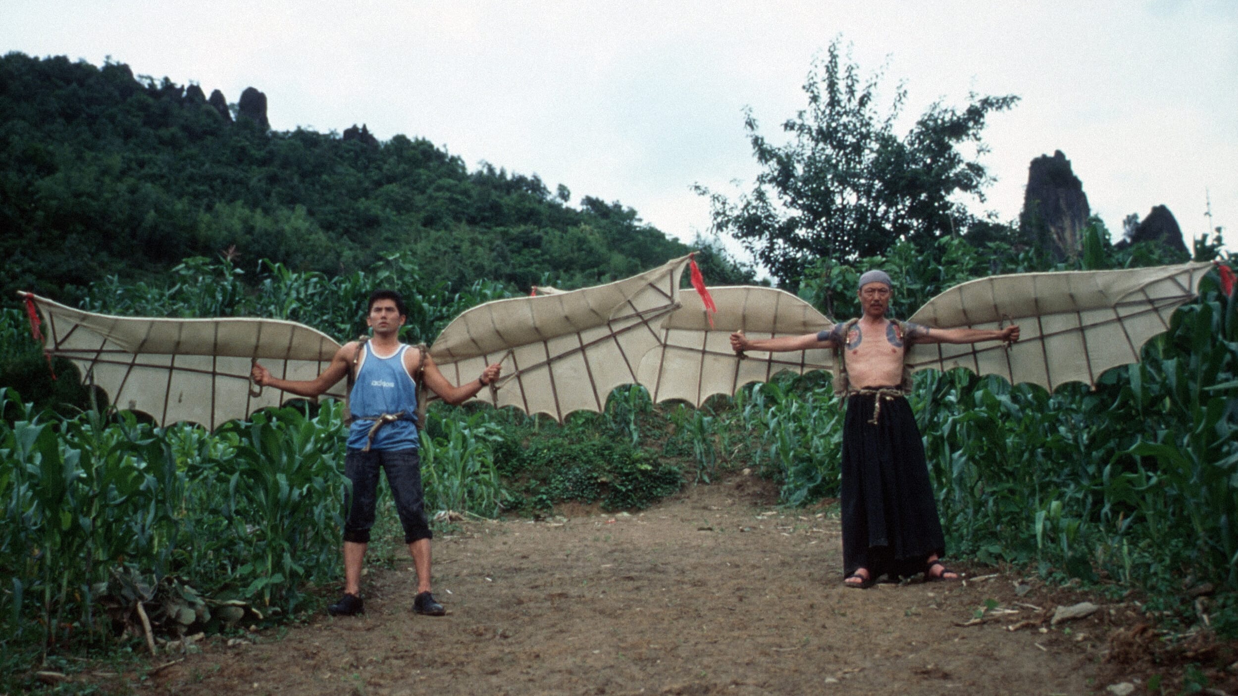 The Bird People in China Background