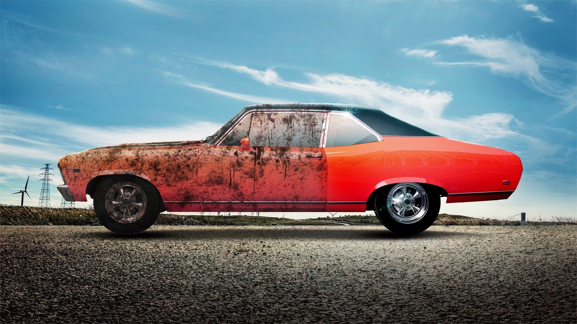 Dirty Old Cars Background