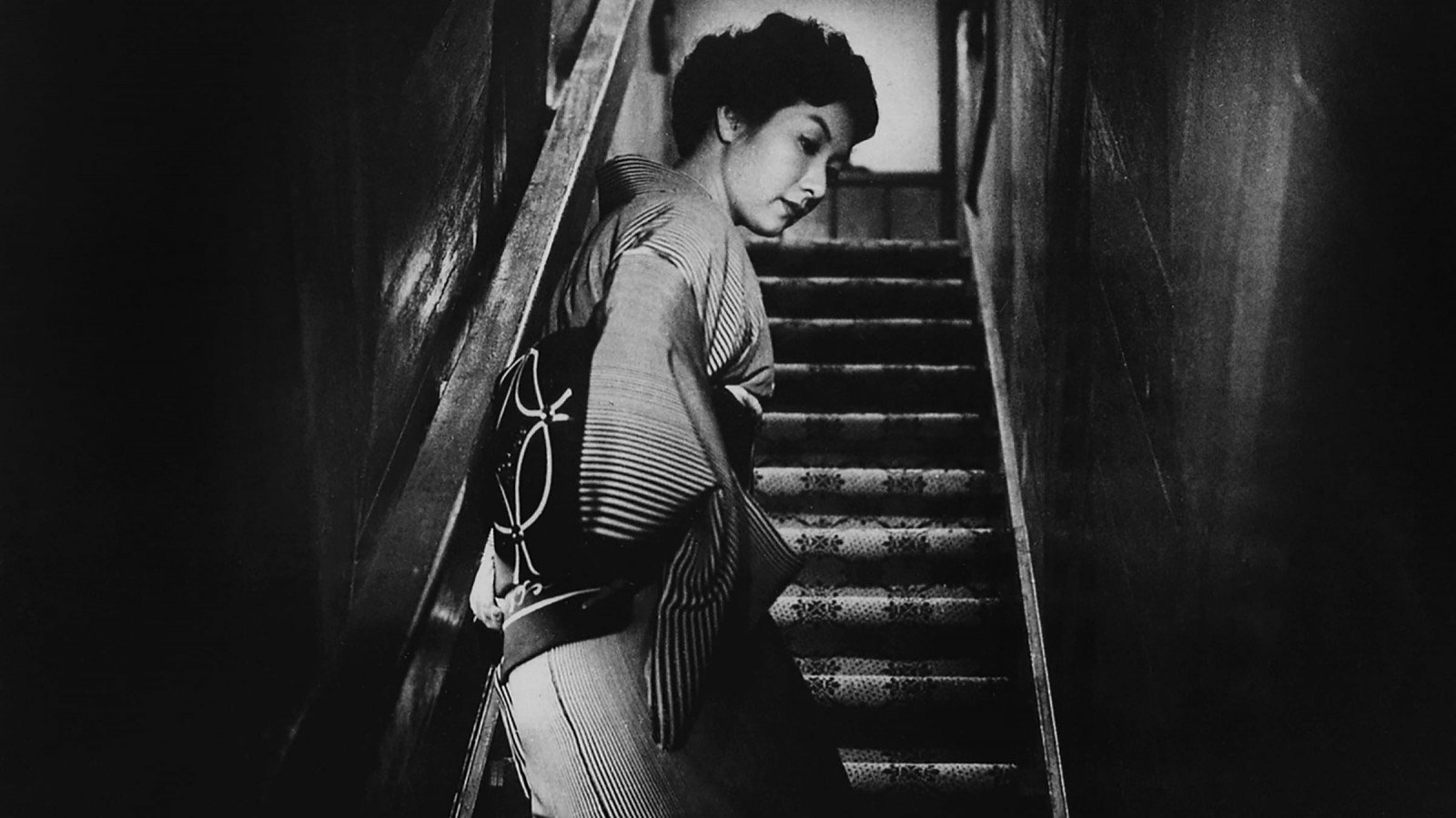 When a Woman Ascends the Stairs Background