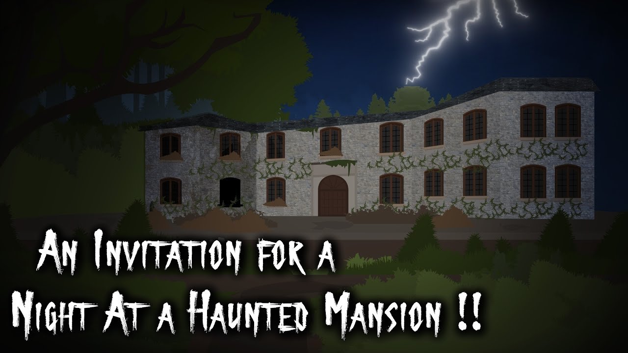 An Invitation for a Night at a Haunted Mansion !! Background