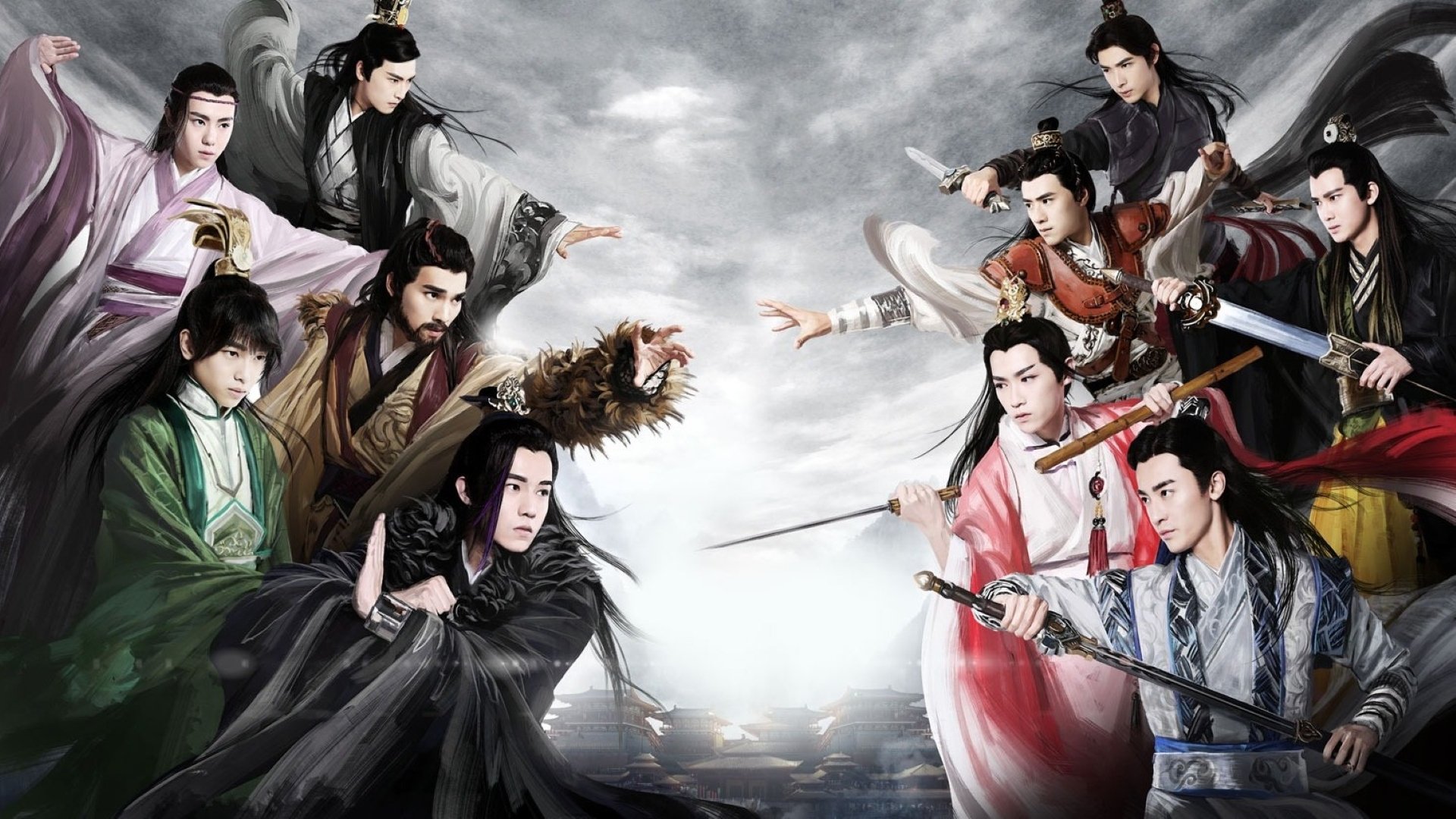 Men with Swords Background