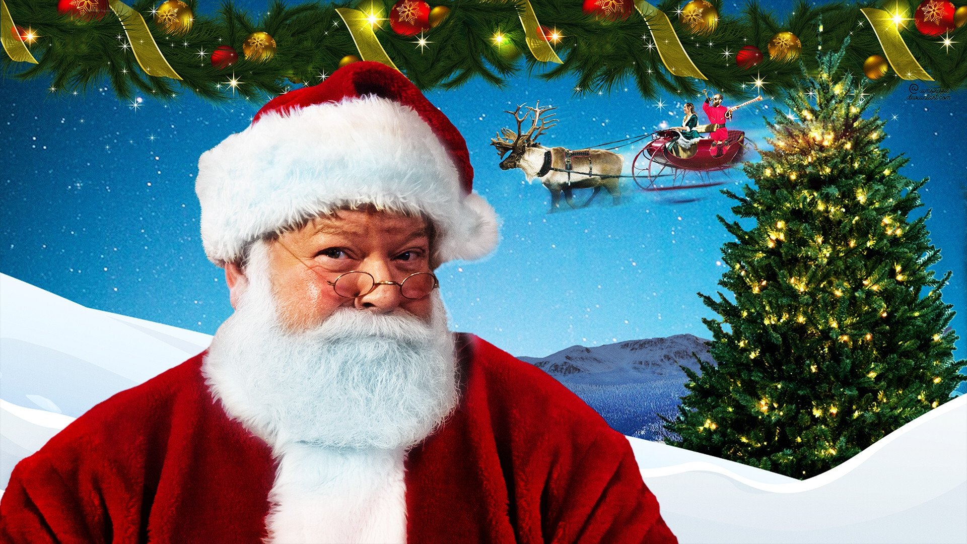 My Adventures with Santa Background