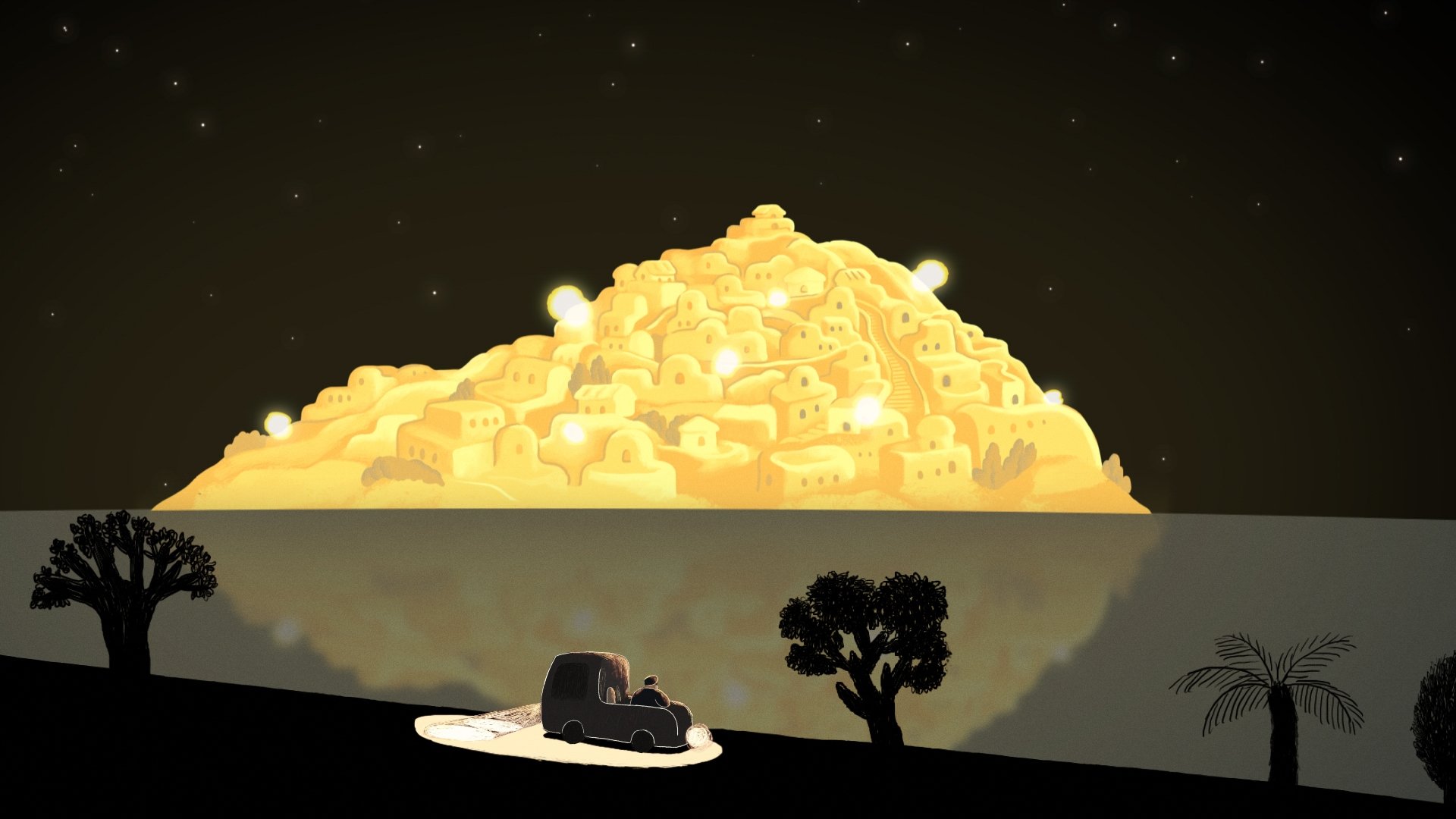 The Starry Night Background