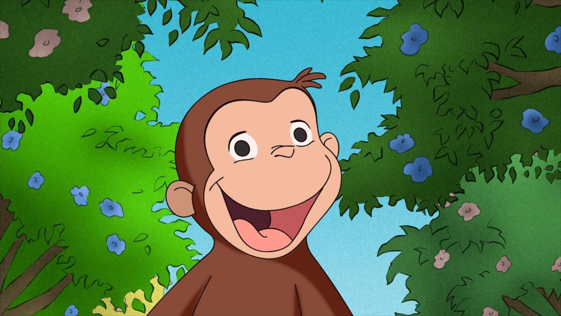 Curious George Swings Into Spring Background