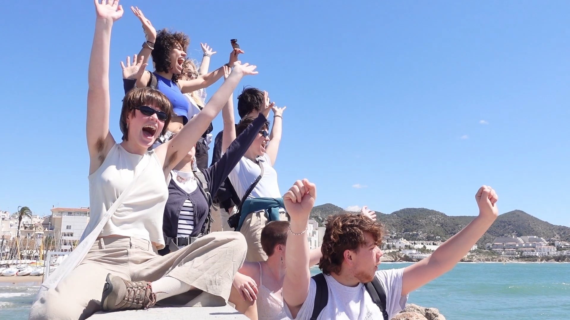 The Final Toast on Catalan Coast Background