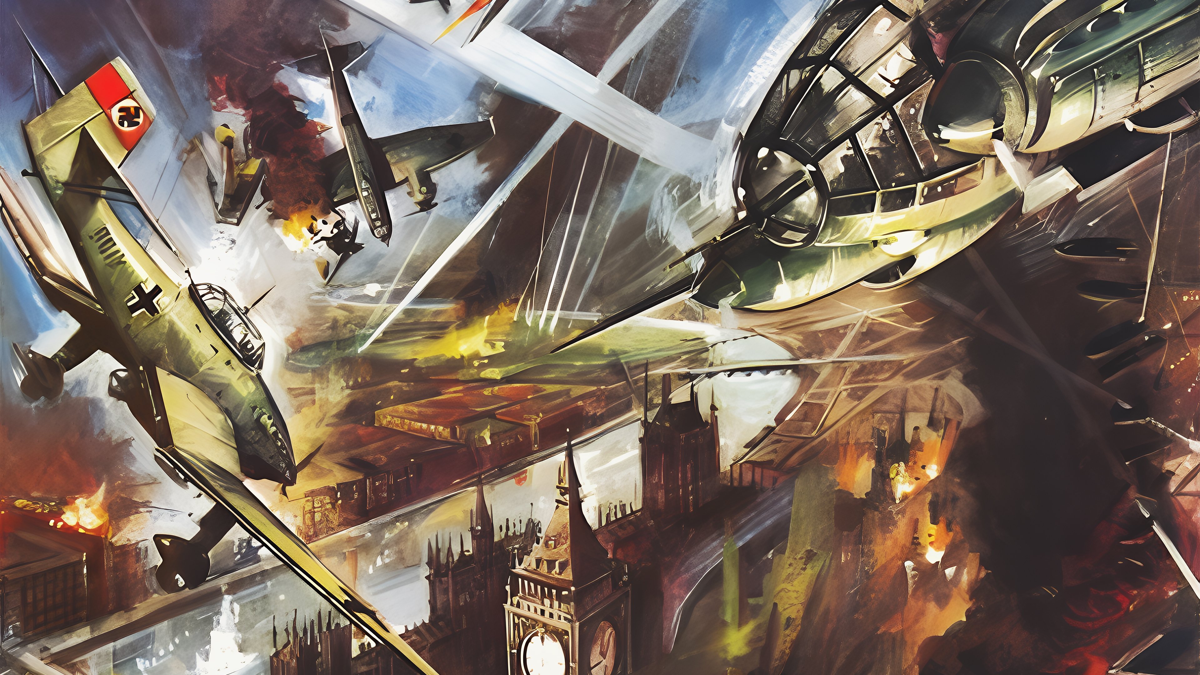 Eagles Over London Background
