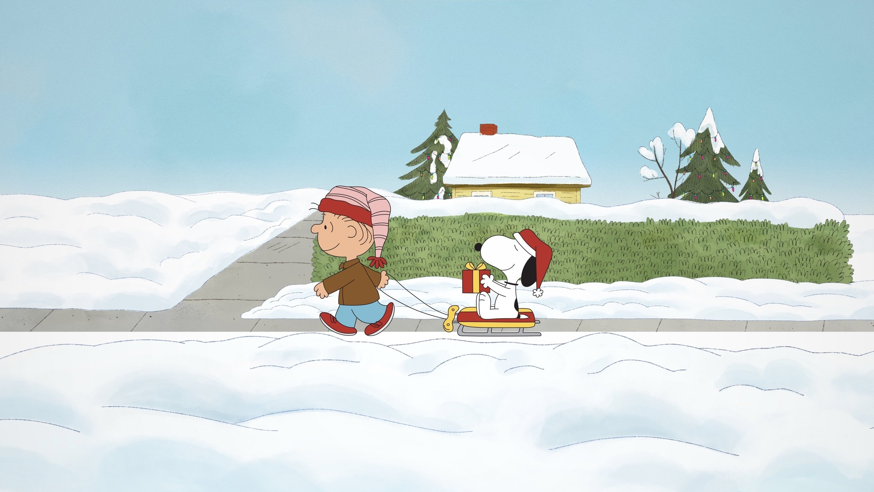 I Want a Dog for Christmas, Charlie Brown Background