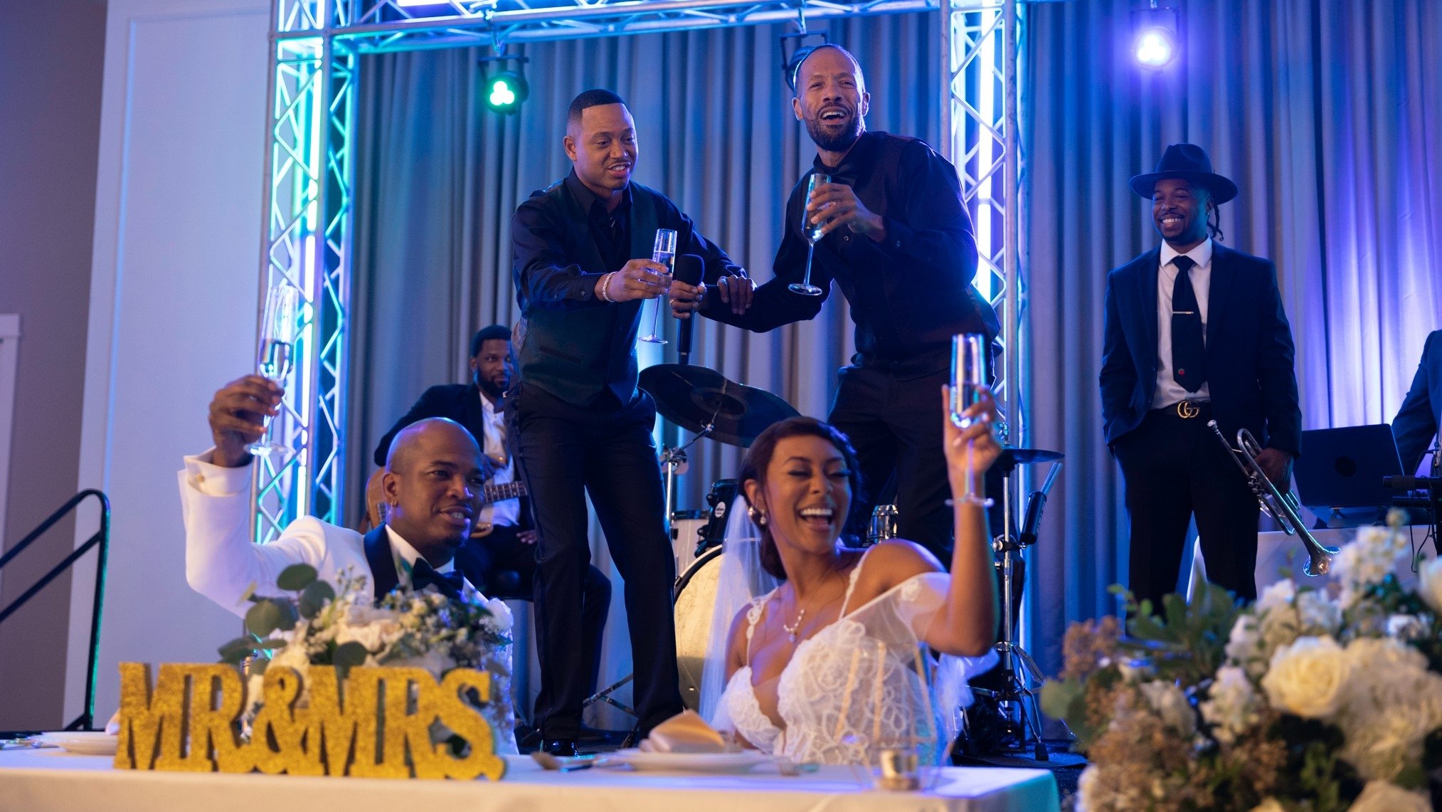 Hip Hop Family Christmas Wedding Background